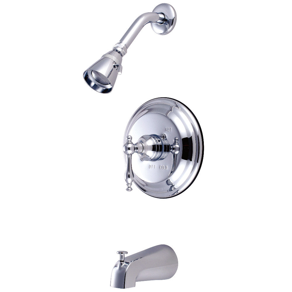 Kingston Brass KB2631NL Milano Single-Handle Pressure Balanced Tub and Shower Faucet, Polished Chrome