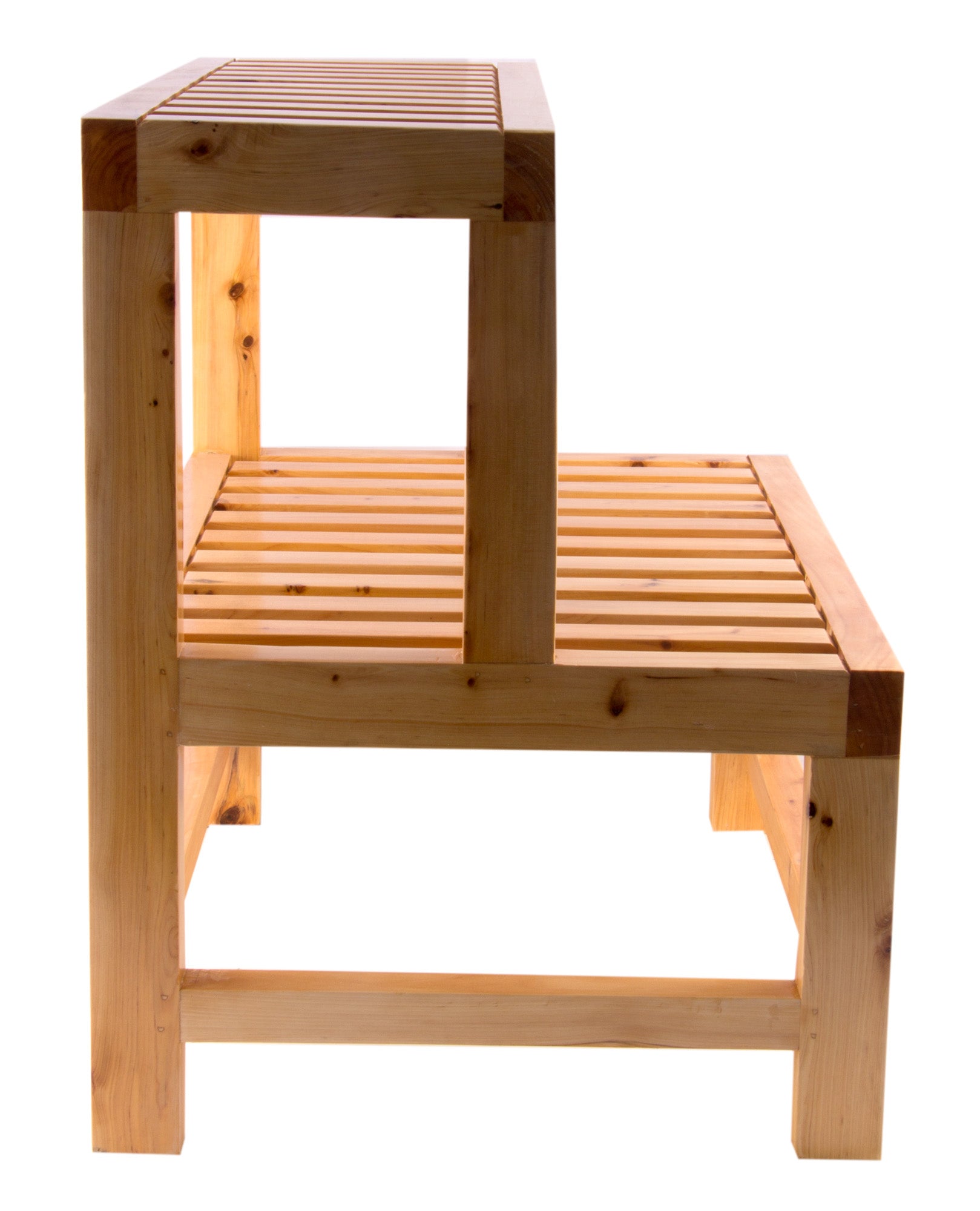 ALFI AB4402 20" Double Wooden Stepping Stool Multi-Purpose Accessory