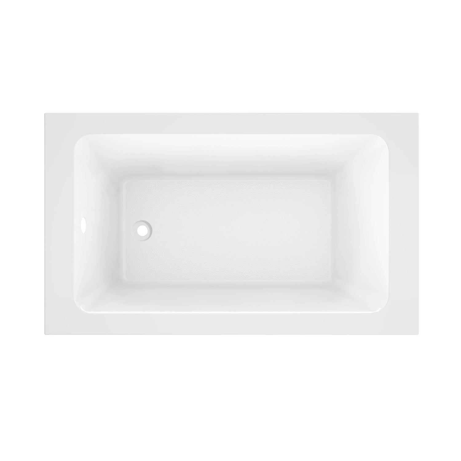 Kingston Brass VTPN543219T 54" Acrylic Rectangular Drop-In Tub with Anti-Skid Surface, Glossy White