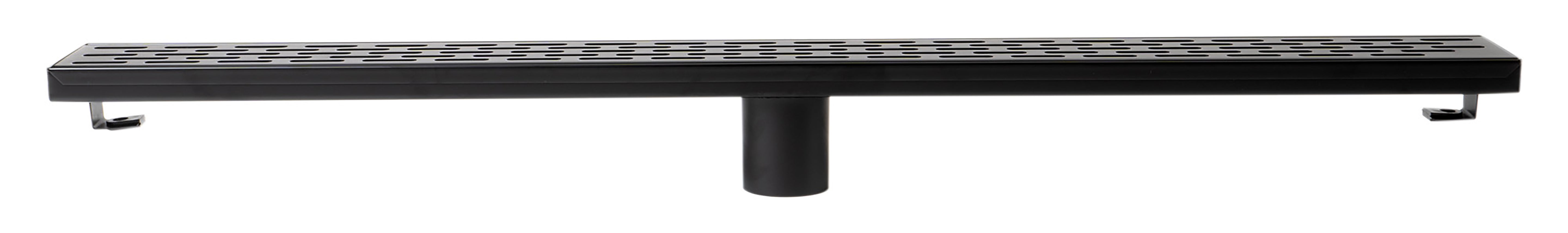 ALFI ABLD32C-BM 32" Black Matte Stainless Steel Linear Shower Drain with Groove Holes
