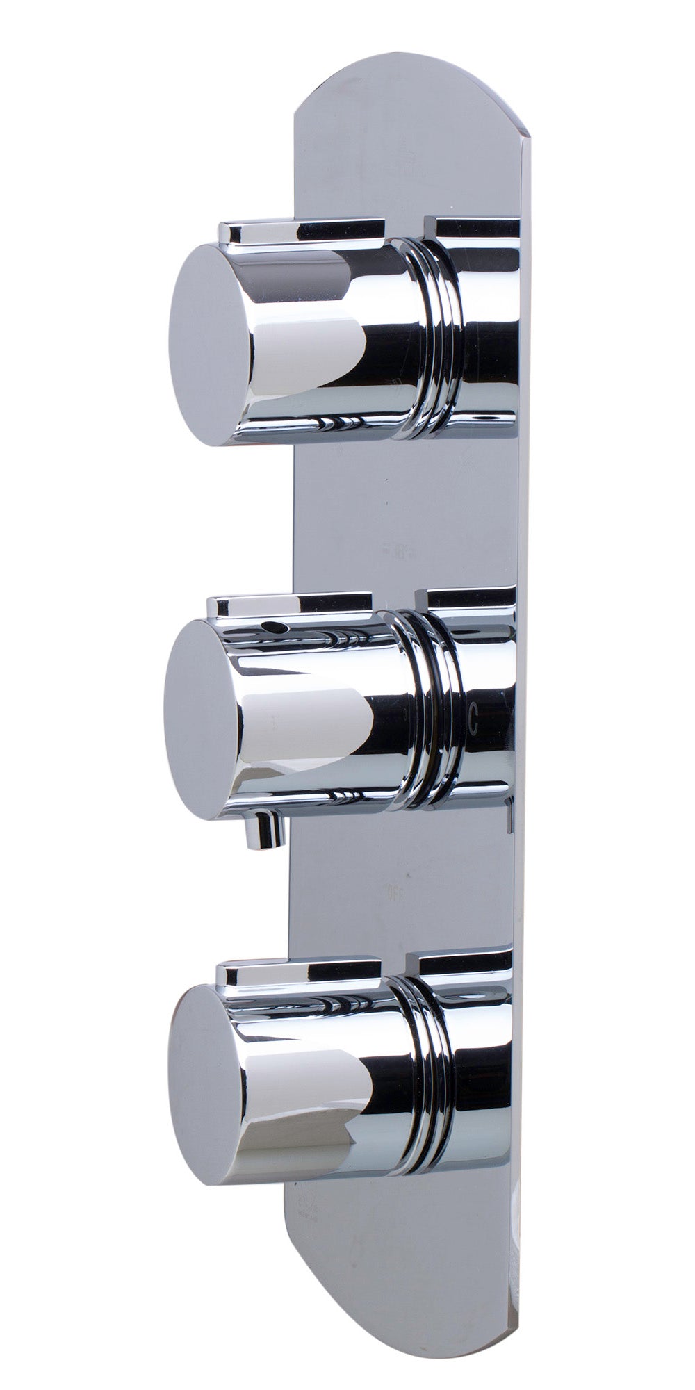 ALFI AB4001-PC Polished Chrome Concealed 3-Way Thermostatic Valve Shower Mixer Round Knobs