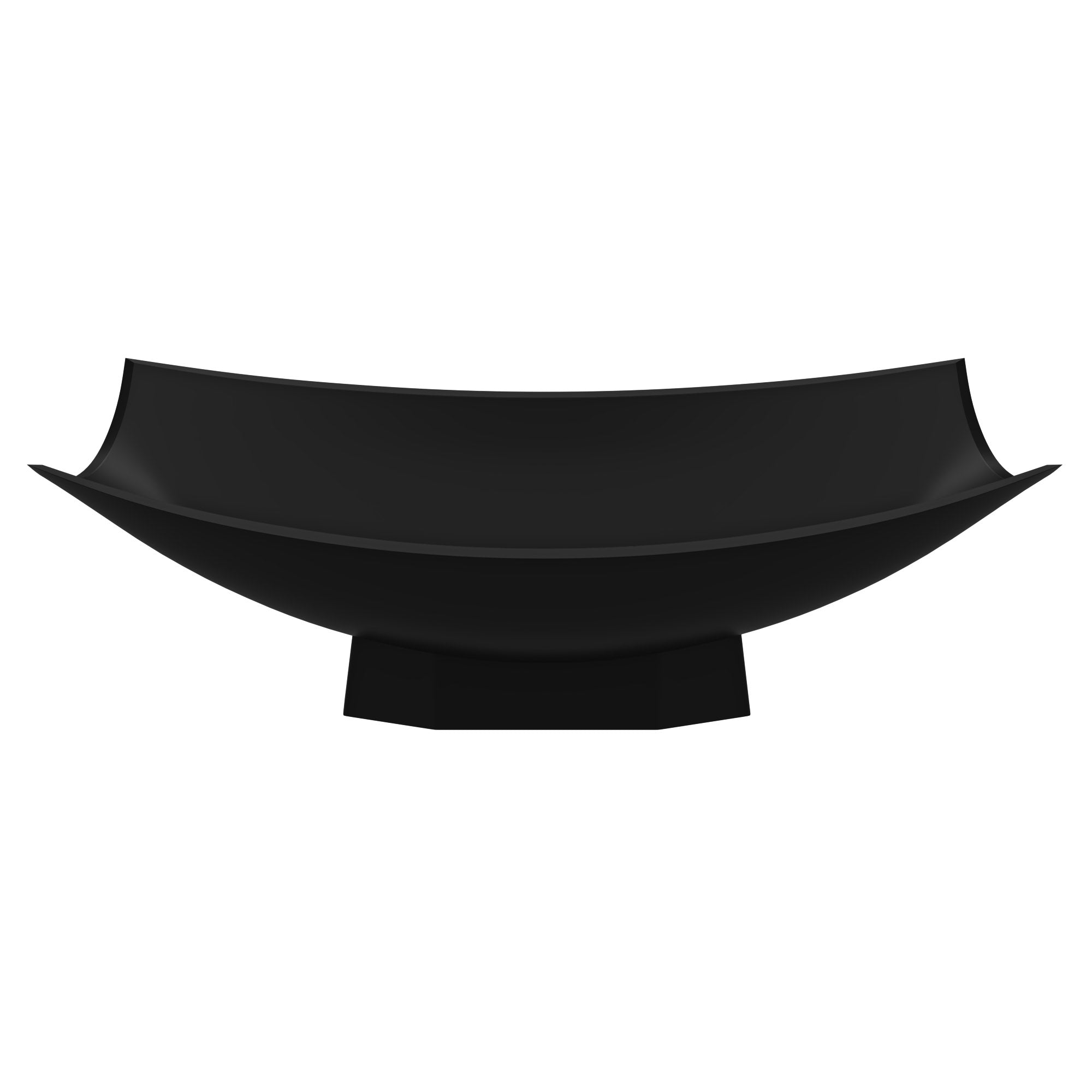 ALFI AB9992BM Black Matte 71" Solid Surface Resin Free Standing Hammock Style Bathtub