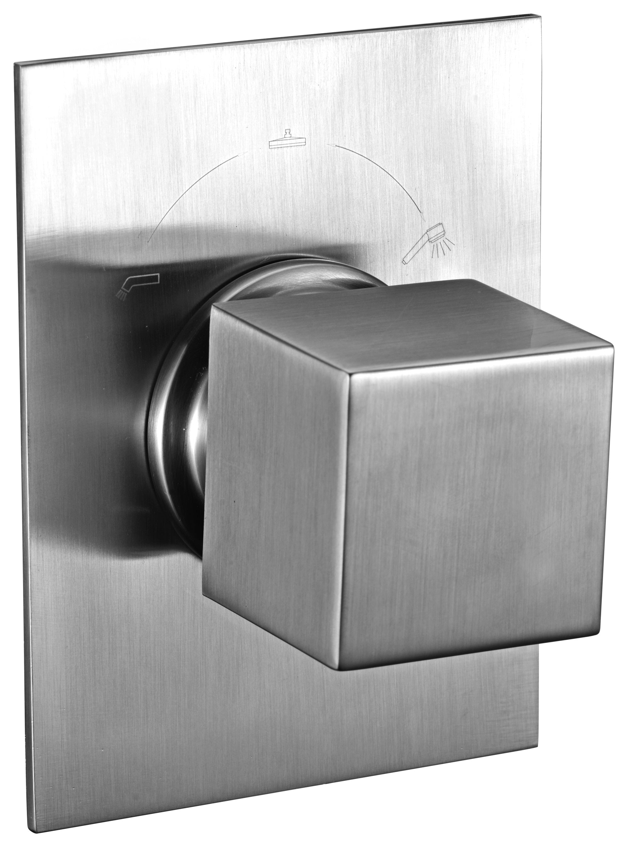 ALFI AB9209-BN Brushed Nickel Modern Square 3 Way Shower Diverter