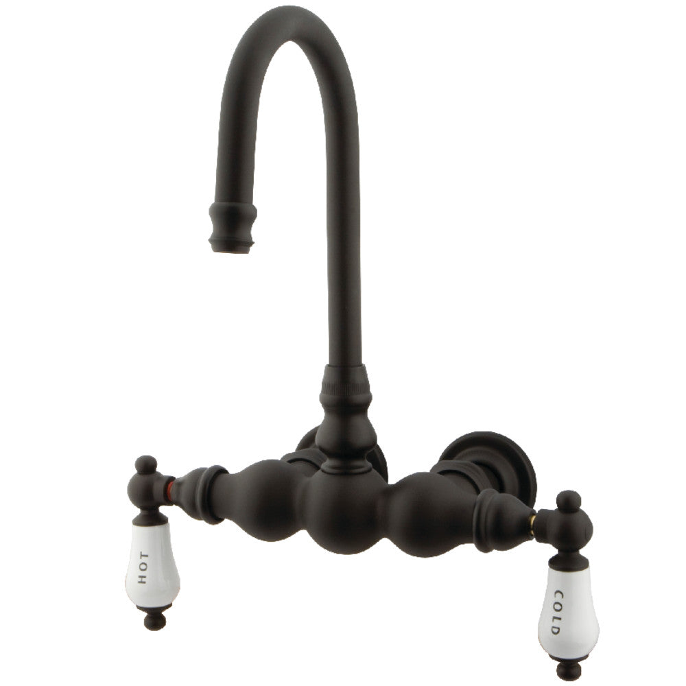 Kingston Brass CC3T5 Vintage 3-3/8-Inch Wall Mount Tub Faucet, Oil Rubbed Bronze