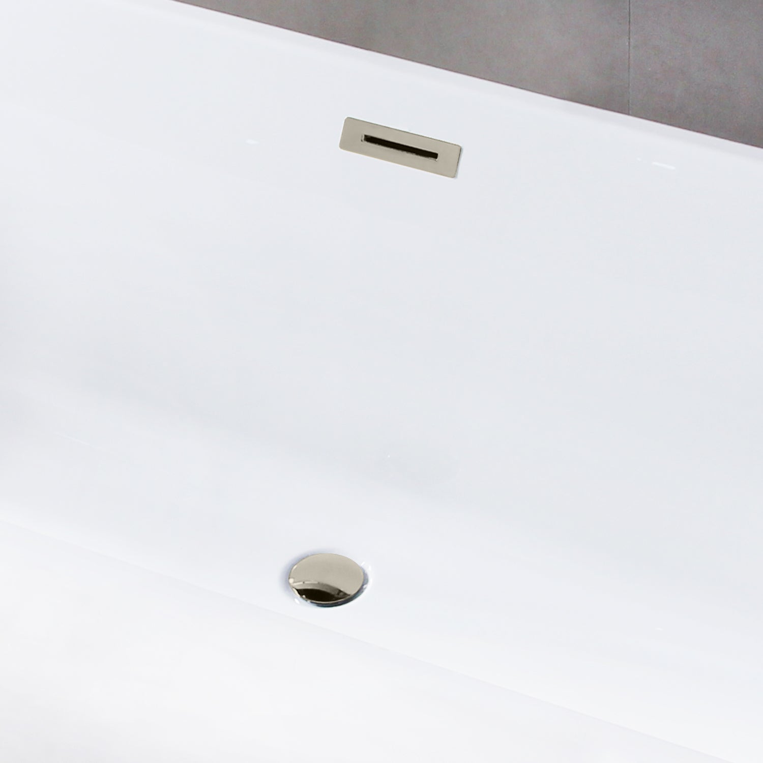Kingston Brass VTDE713524C416 71" Acrylic Oval Rectangular Double Ended Pedestal Tub with Drain (No Faucet Drillings), Glossy White/Polished Nickel
