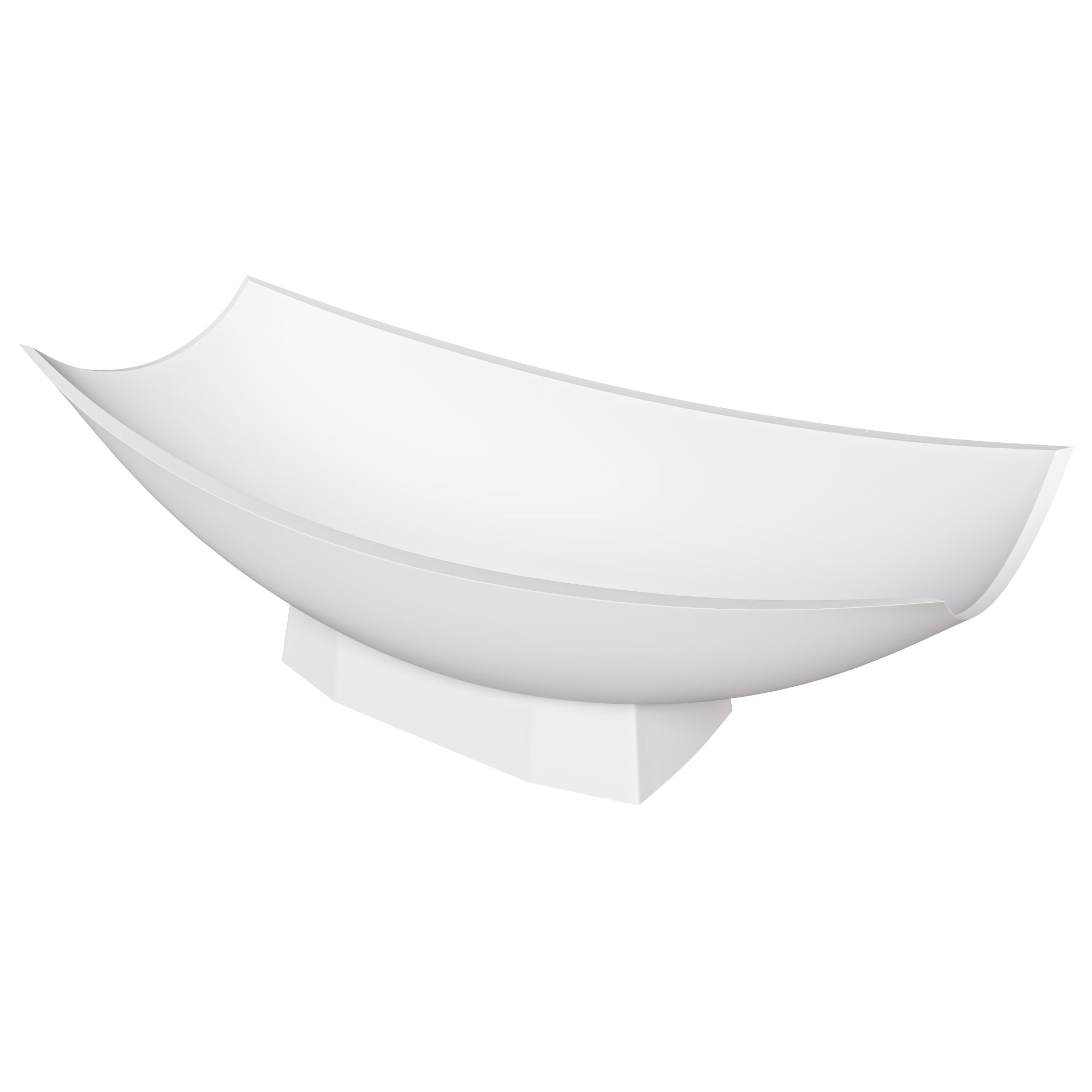 ALFI AB9992 White Matte 71" Solid Surface Resin Free Standing Hammock Style Bathtub