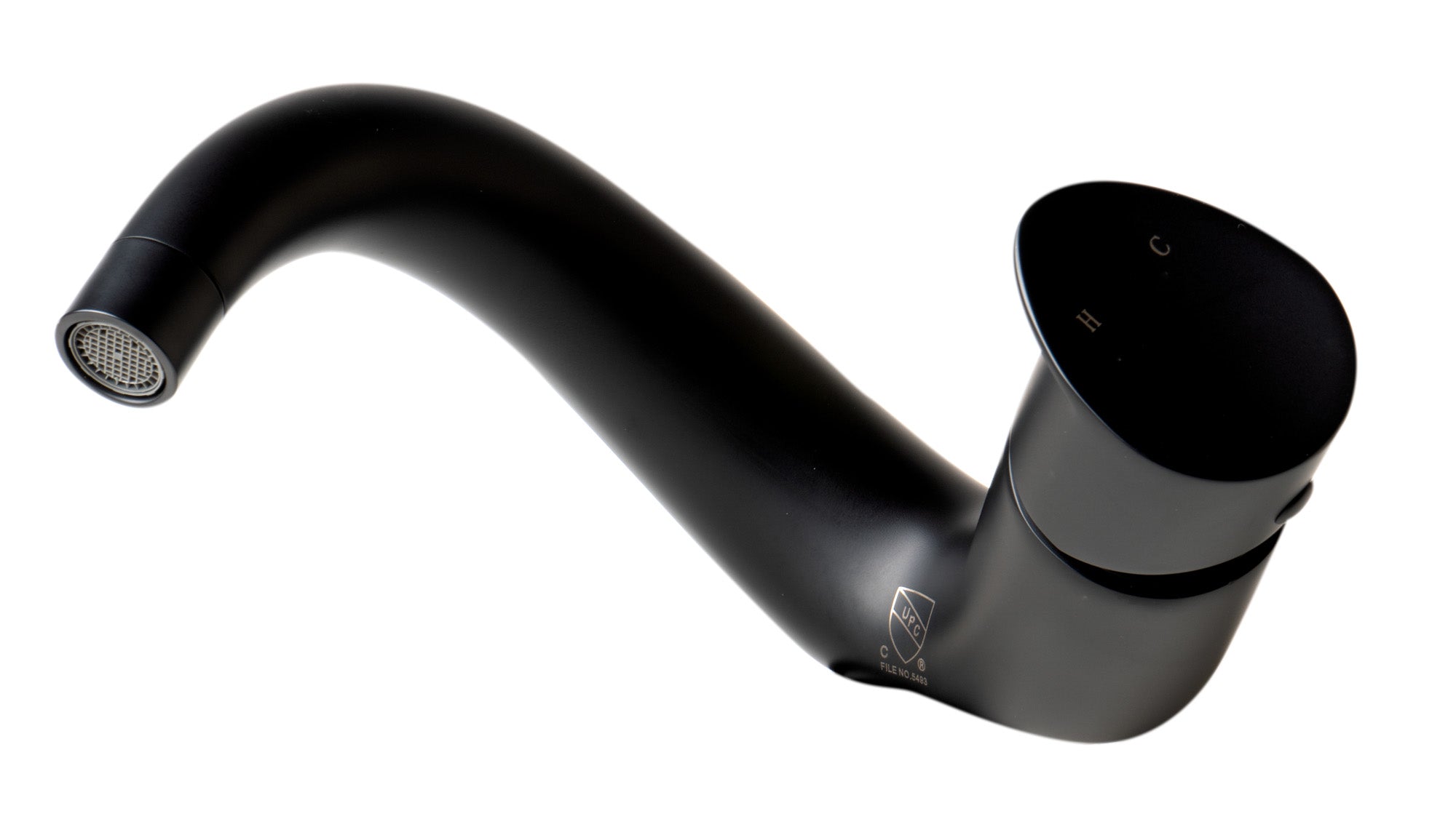 ALFI AB1572-BM Black Matte Wave Single Lever Bathroom Faucet