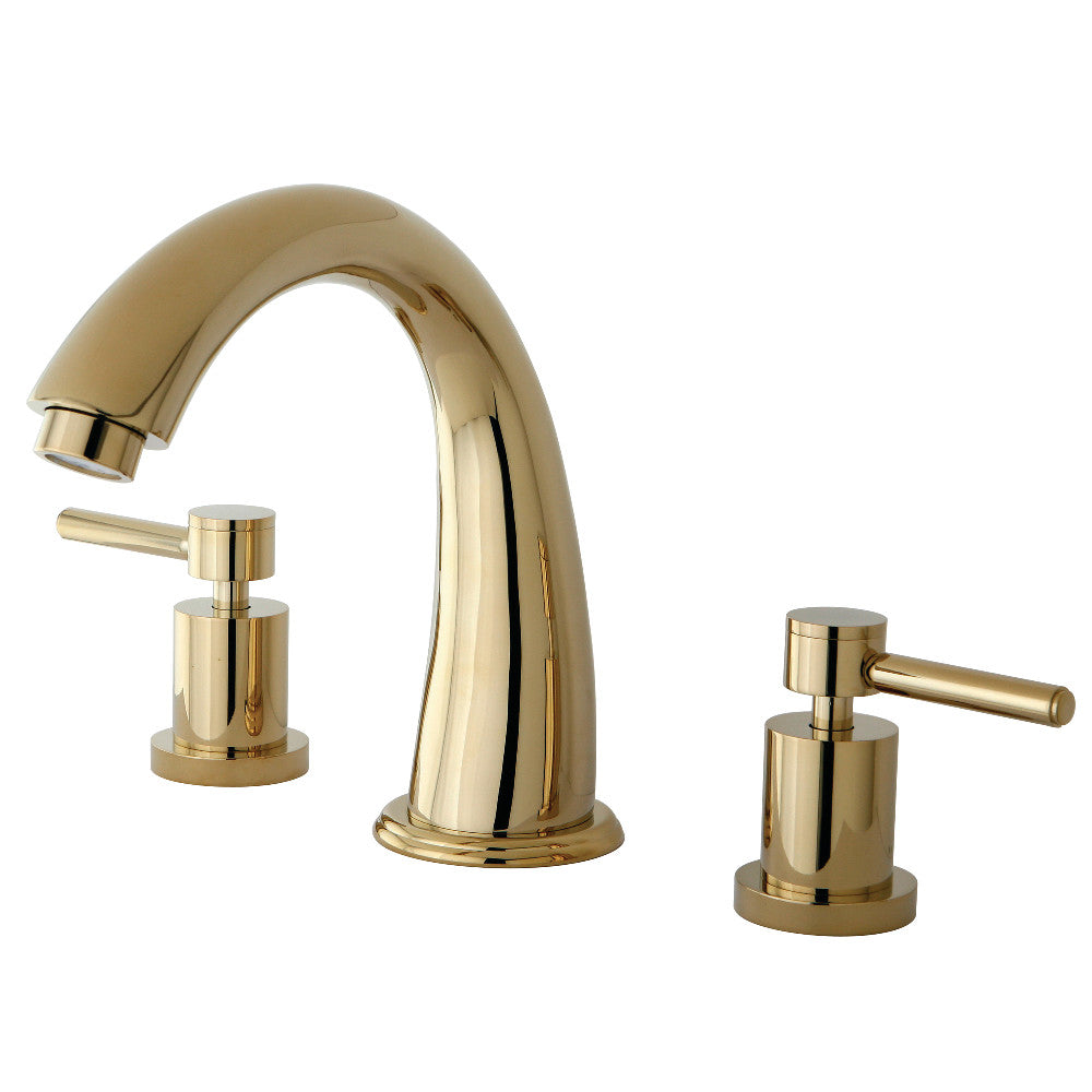 Kingston Brass KS2362DL Concord Two-Handle Deck Mount Roman Tub Faucet, Polished Brass