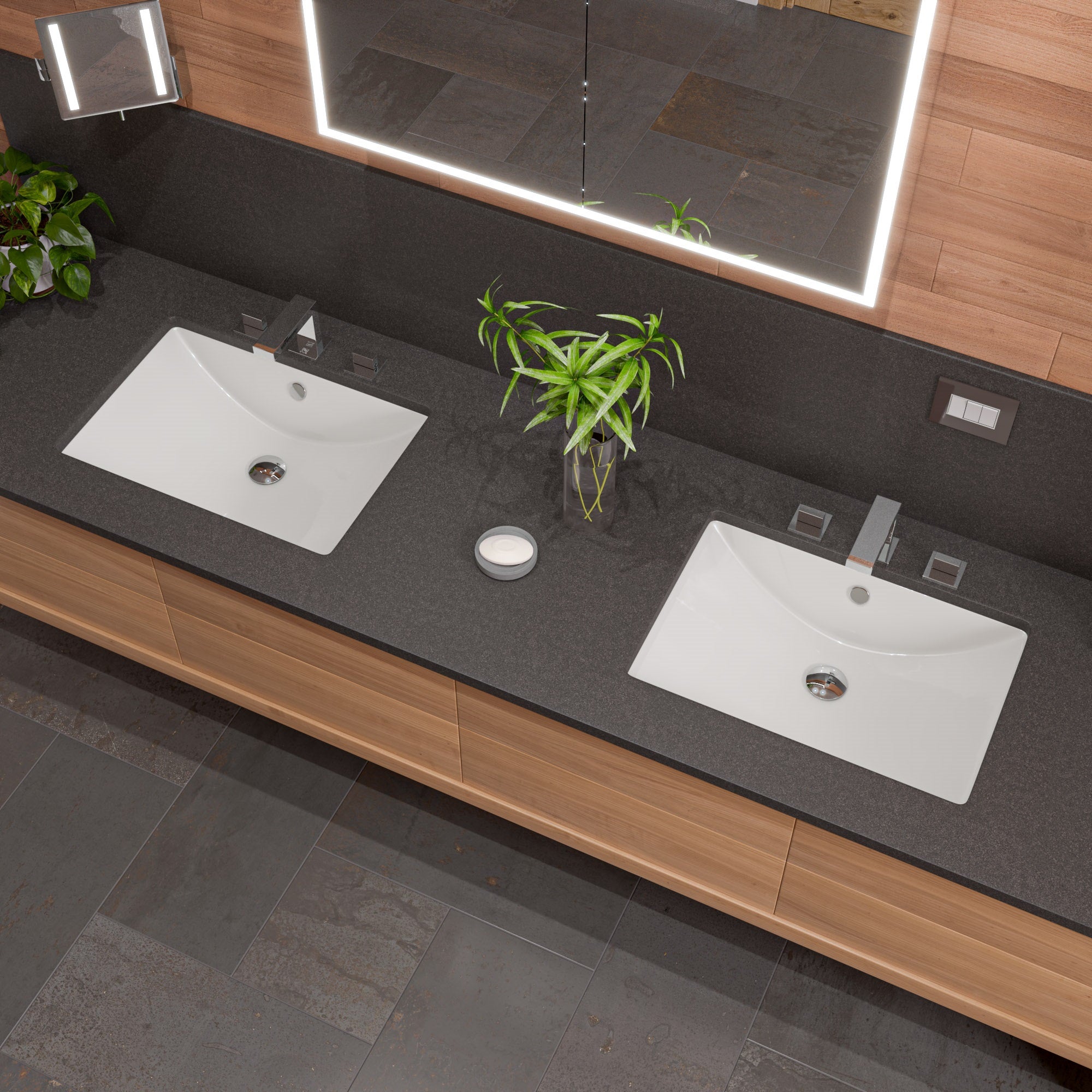 ALFI AB1322-PC Polished Chrome Modern Widespread Bathroom Faucet
