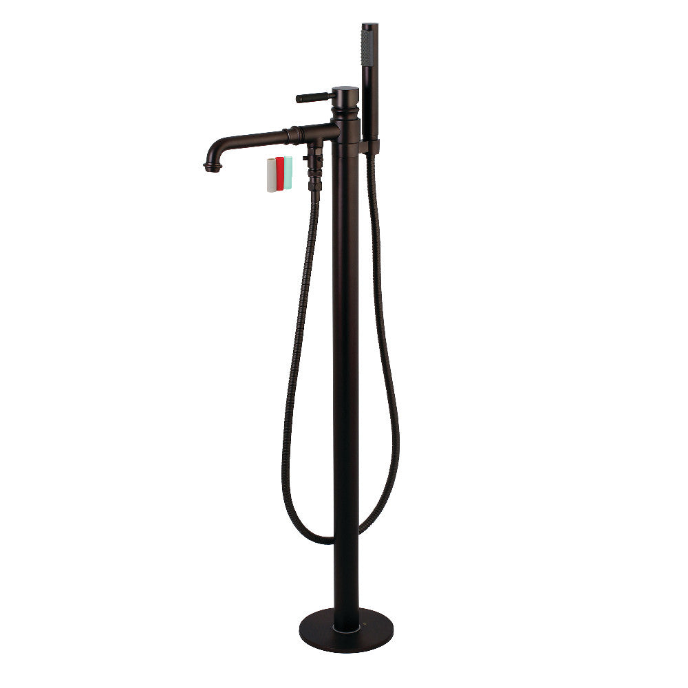 Kingston Brass KS7035DKL Kaiser Freestanding Tub Faucet with Hand Shower, Oil Rubbed Bronze