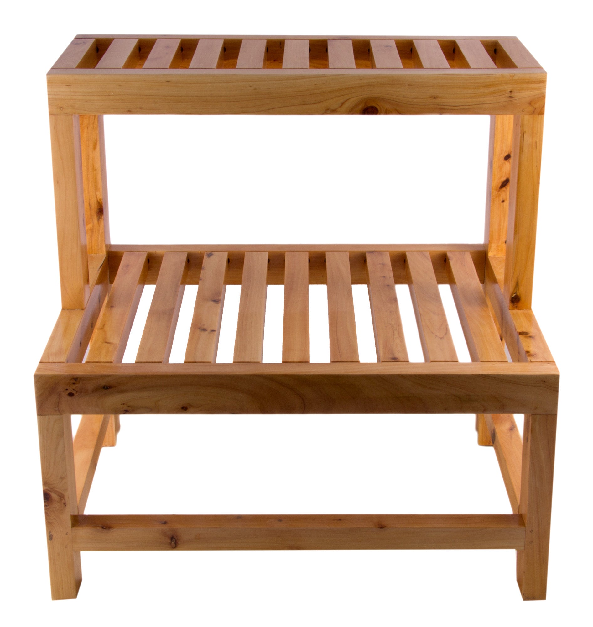 ALFI AB4402 20" Double Wooden Stepping Stool Multi-Purpose Accessory