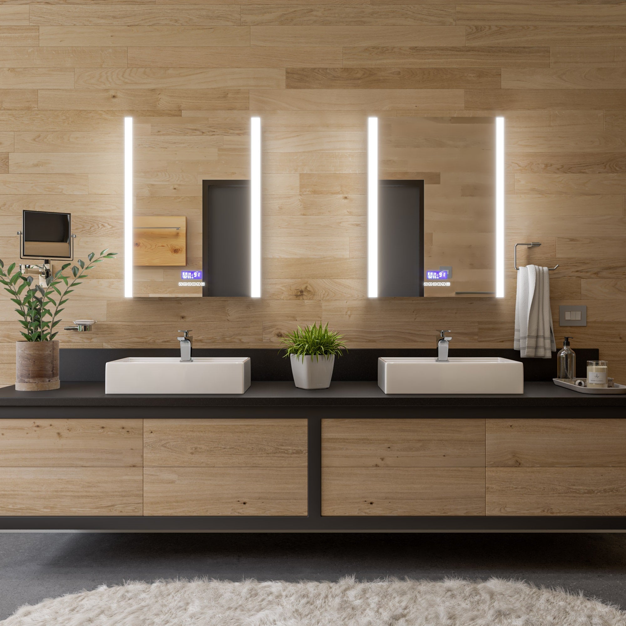 ALFI ABMC2432BT 24" x 32" Single Door LED Light Bluetooth Medicine Cabinet
