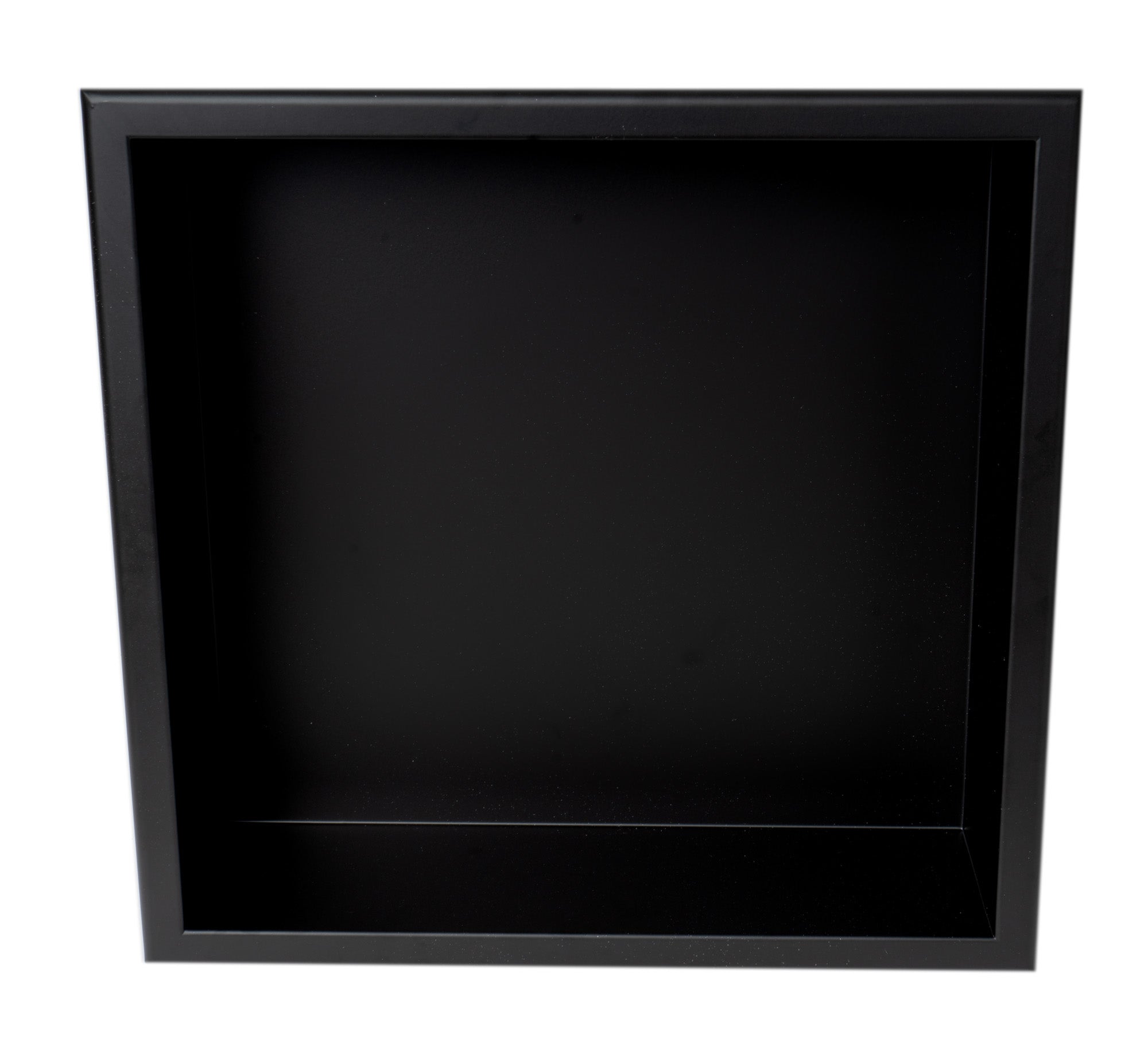 ALFI ABNC1616-BLA 16" x 16" Black Matte Stainless Steel Square Single Shelf Bath Shower Niche