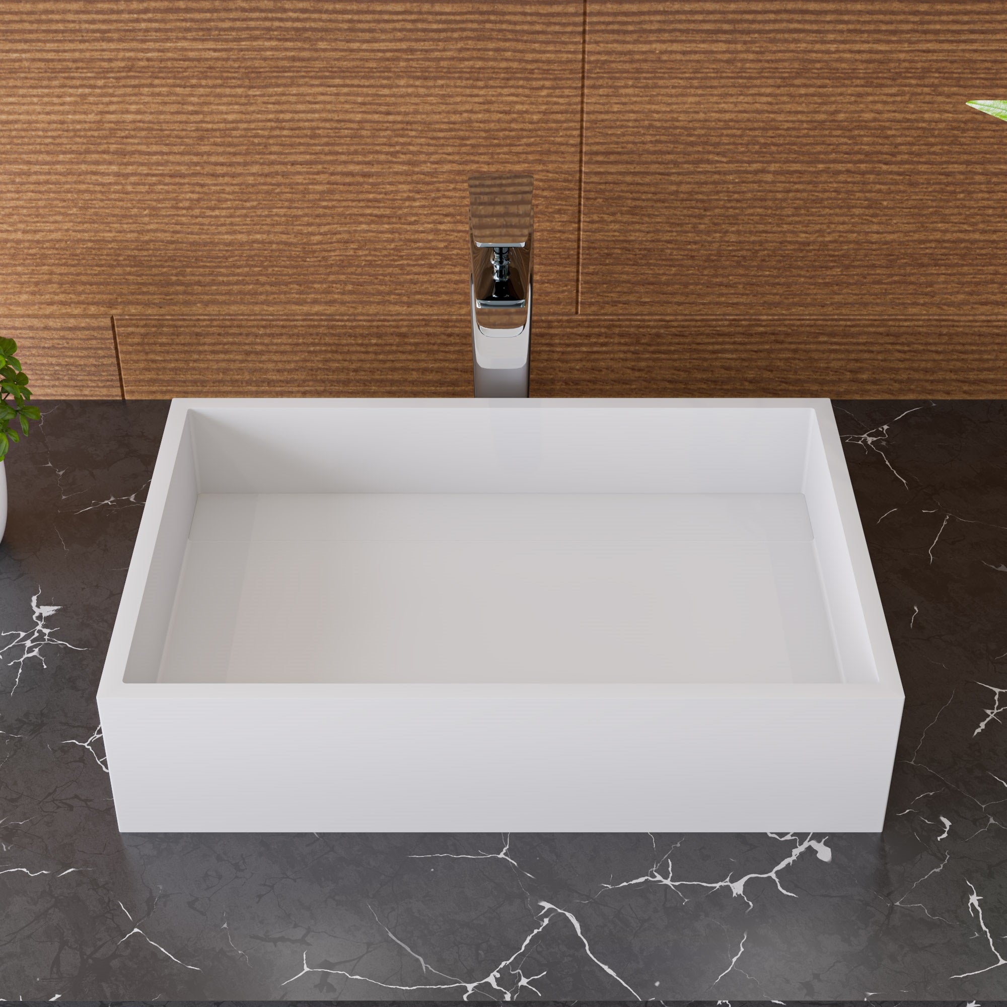 ALFI ABRS2014 20" x 14" White Matte Solid Surface Resin Sink
