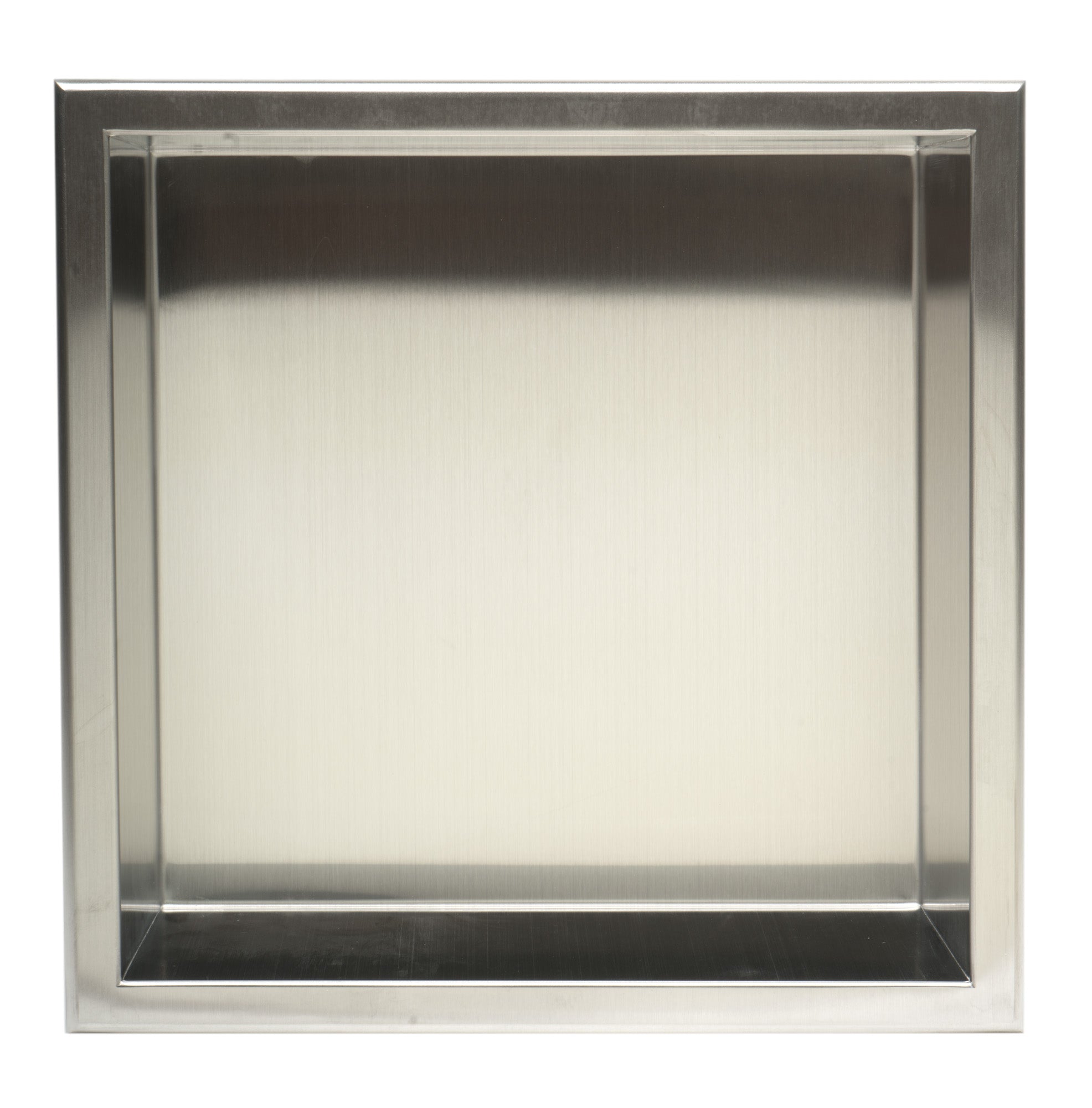 ALFI ABN1212-BSS 12 x 12 Brushed Stainless Steel Square Single Shelf Bath Shower Niche