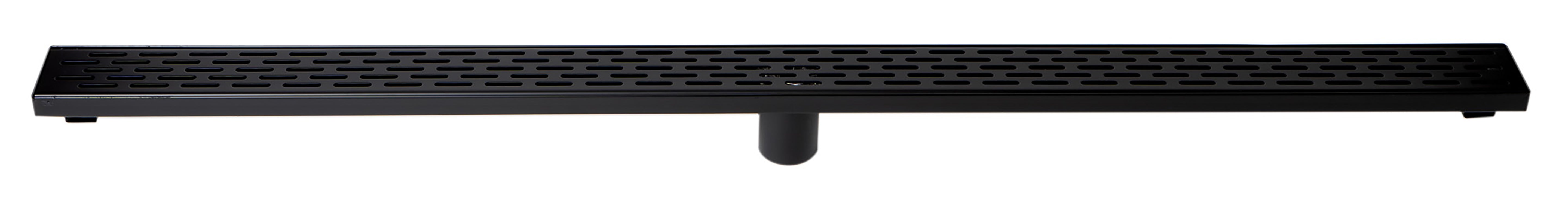 ALFI ABLD47C-BM 47" Black Matte Stainless Steel Linear Shower Drain with Groove Holes