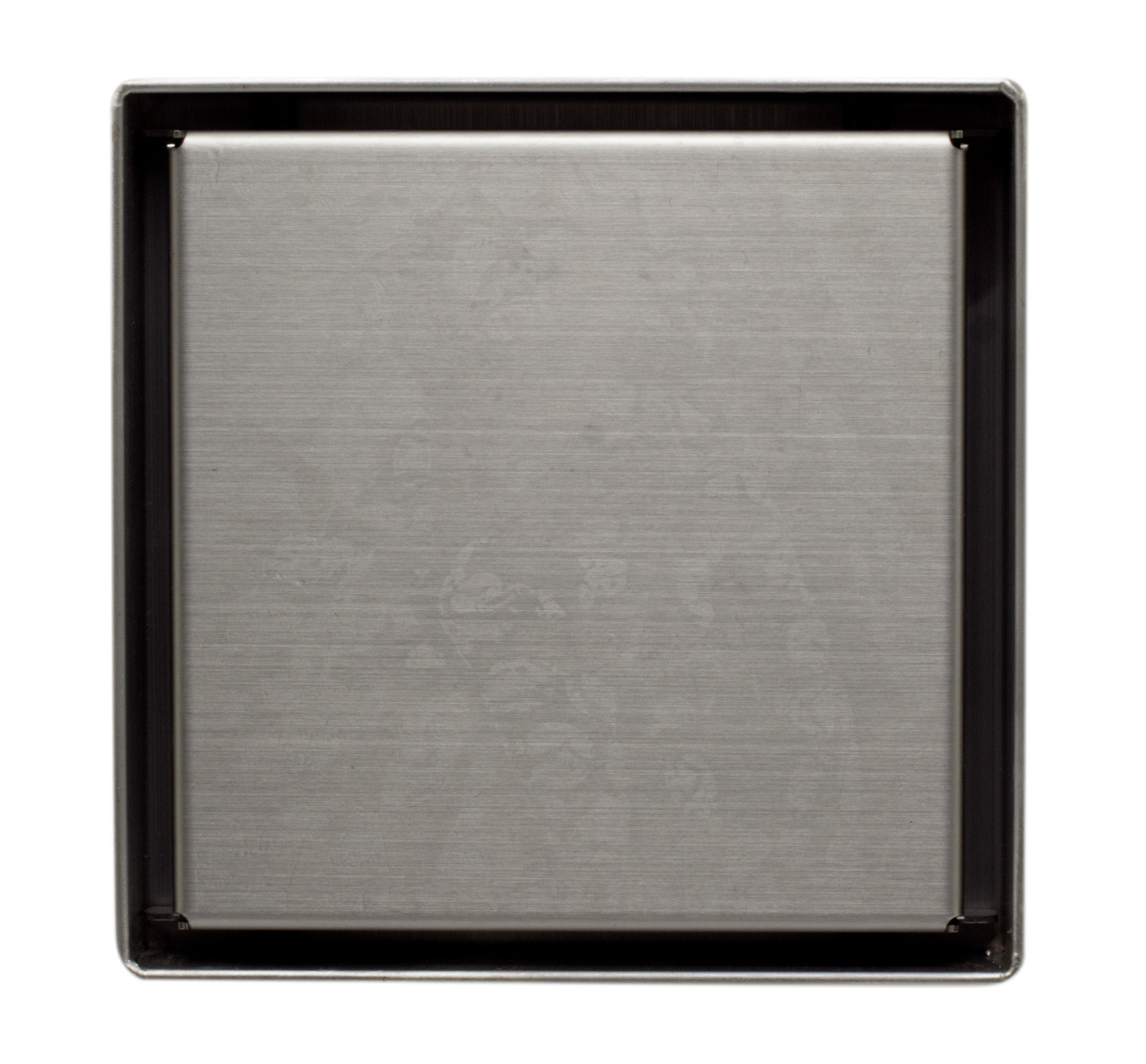 ALFI ABSD55B-BSS 5" x 5" Modern Square Brushed Stainless Steel Shower Drain with Solid Cover
