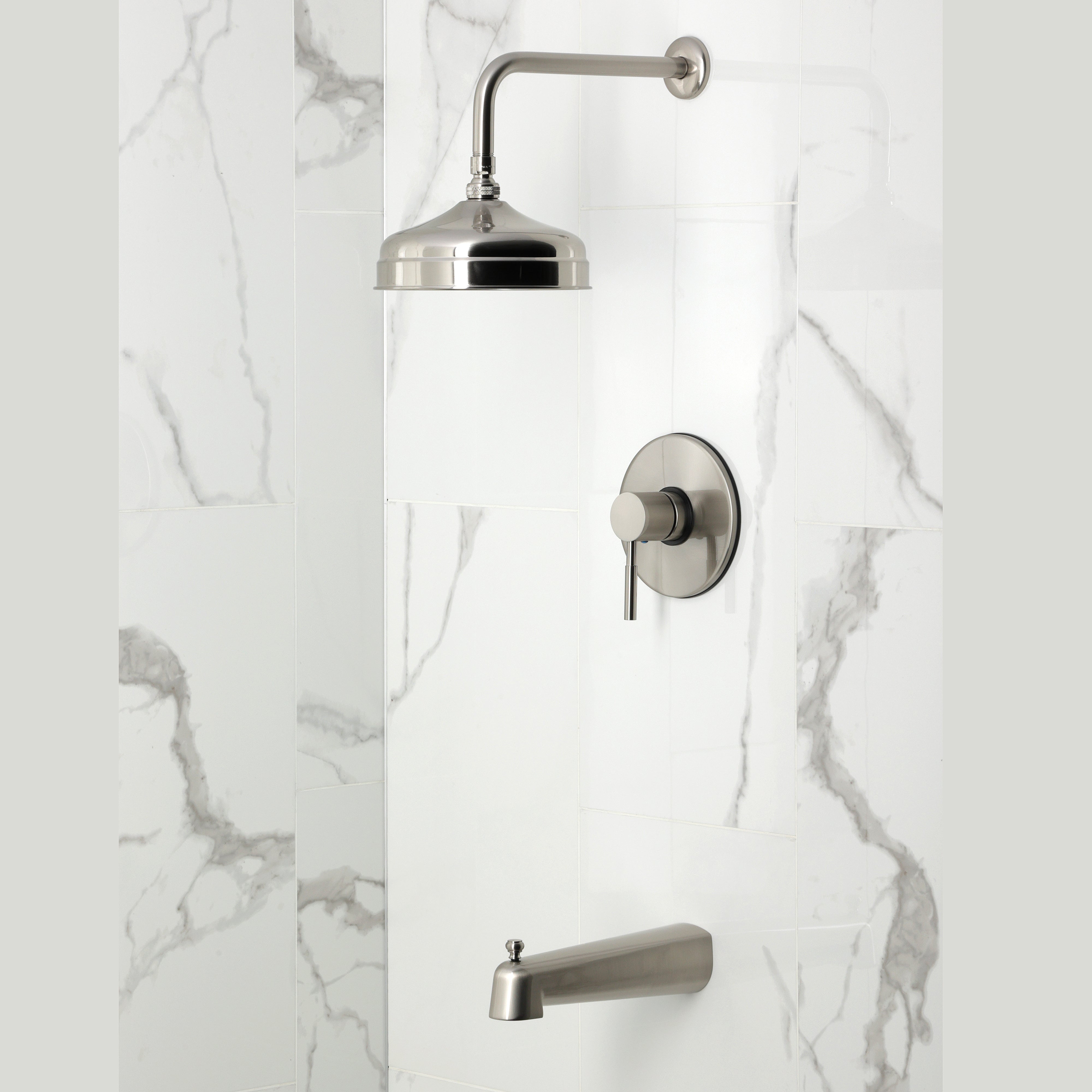 Kingston Brass KB6338DL Concord Single-Handle Pressure Balanced Tub and Shower Faucet, Brushed Nickel