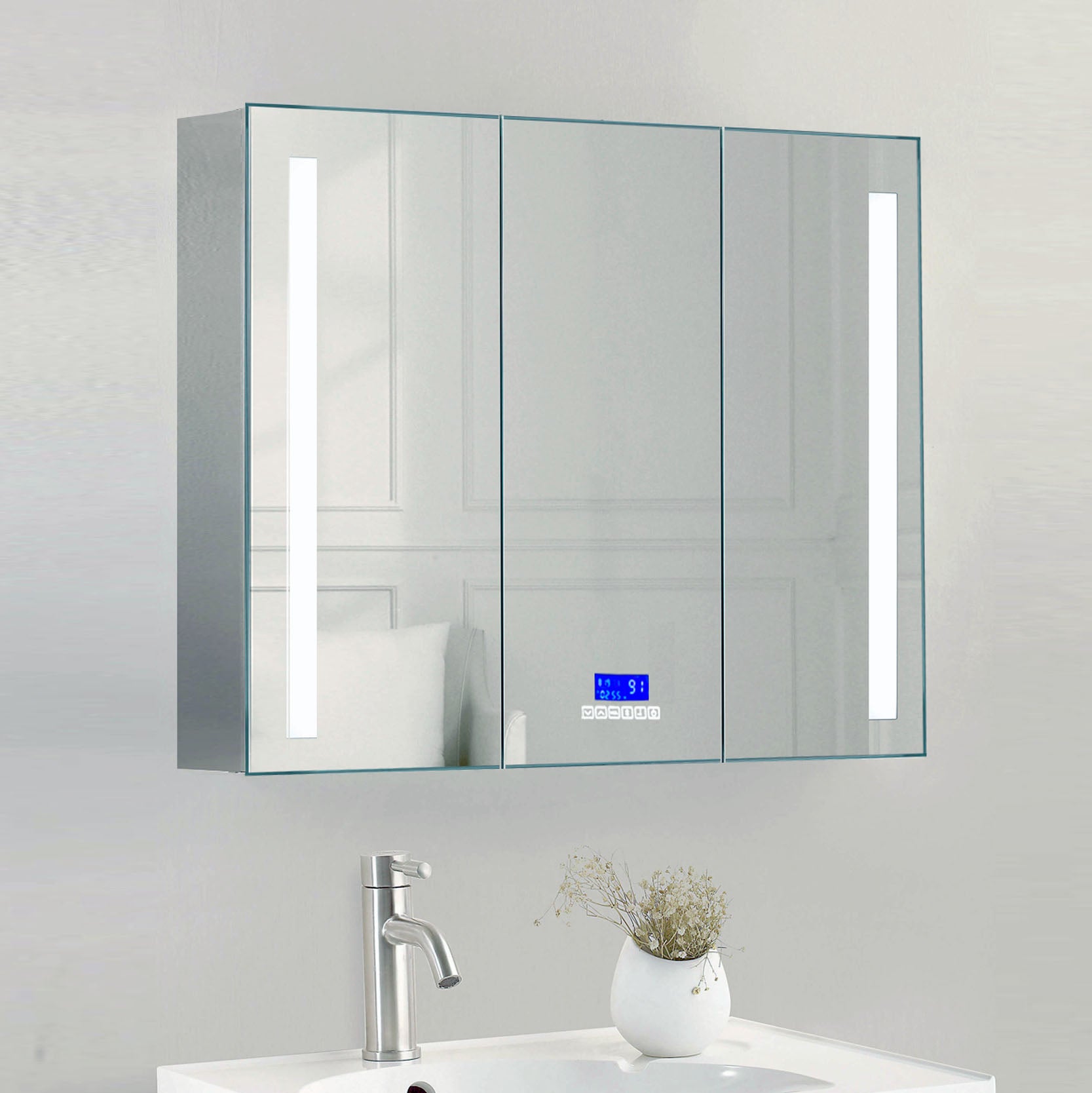 ALFI ABMC4228BT 42" x 28" Triple Door LED Light Bluetooth Medicine Cabinet