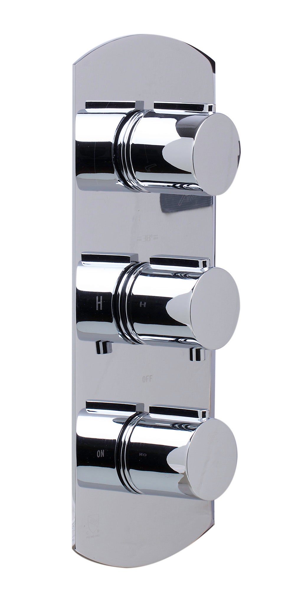 ALFI AB4001-PC Polished Chrome Concealed 3-Way Thermostatic Valve Shower Mixer Round Knobs