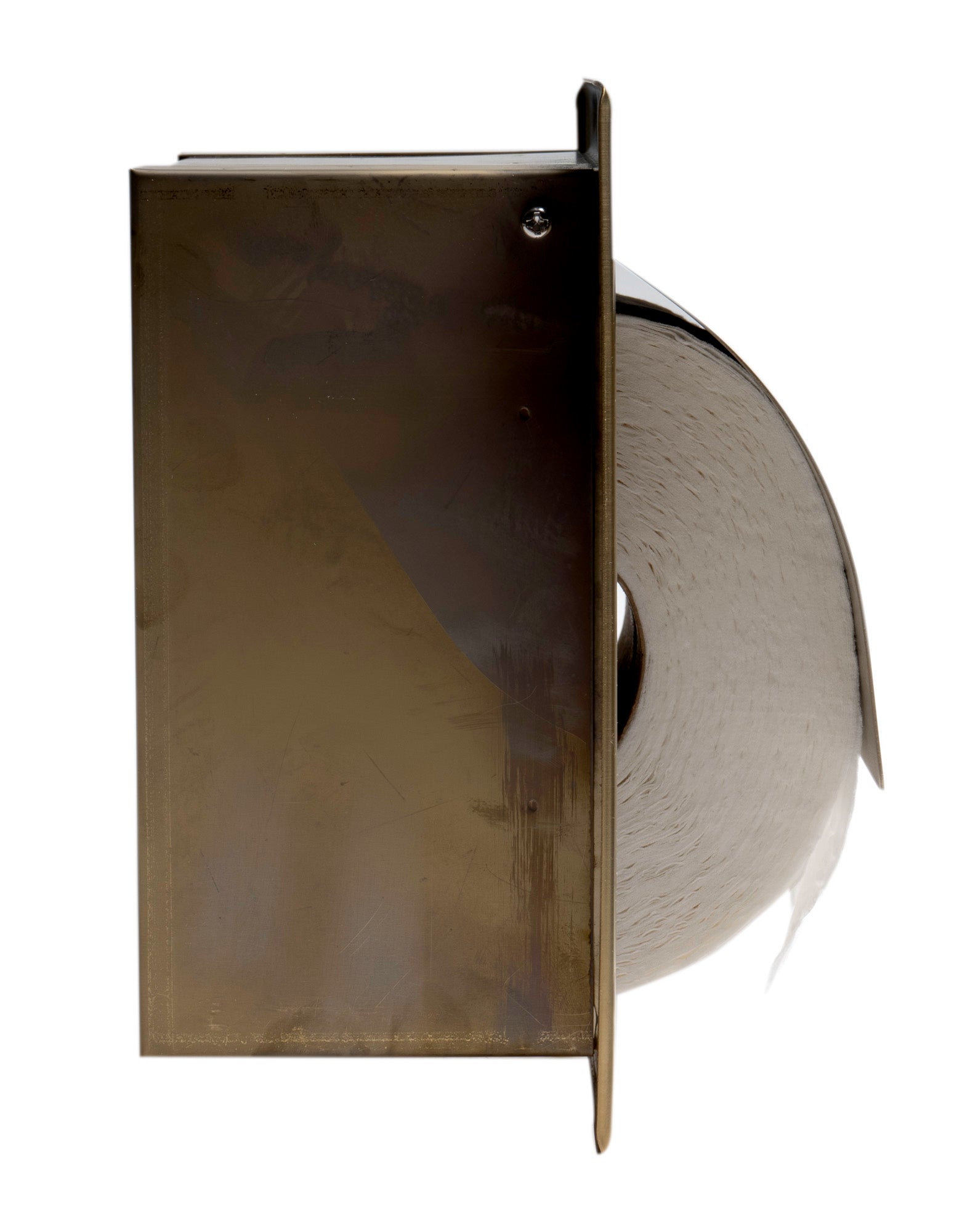 ALFI ABTPP77-BG PVD Brushed Gold Stainless Steel Recessed Toilet Paper Holder with Cover