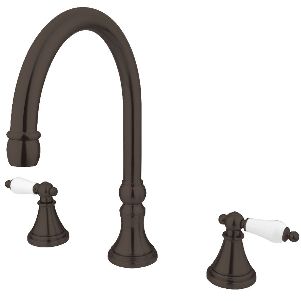 Kingston Brass KS2345PL Roman Two-Handle Deck Mount Roman Tub Faucet, Oil Rubbed Bronze