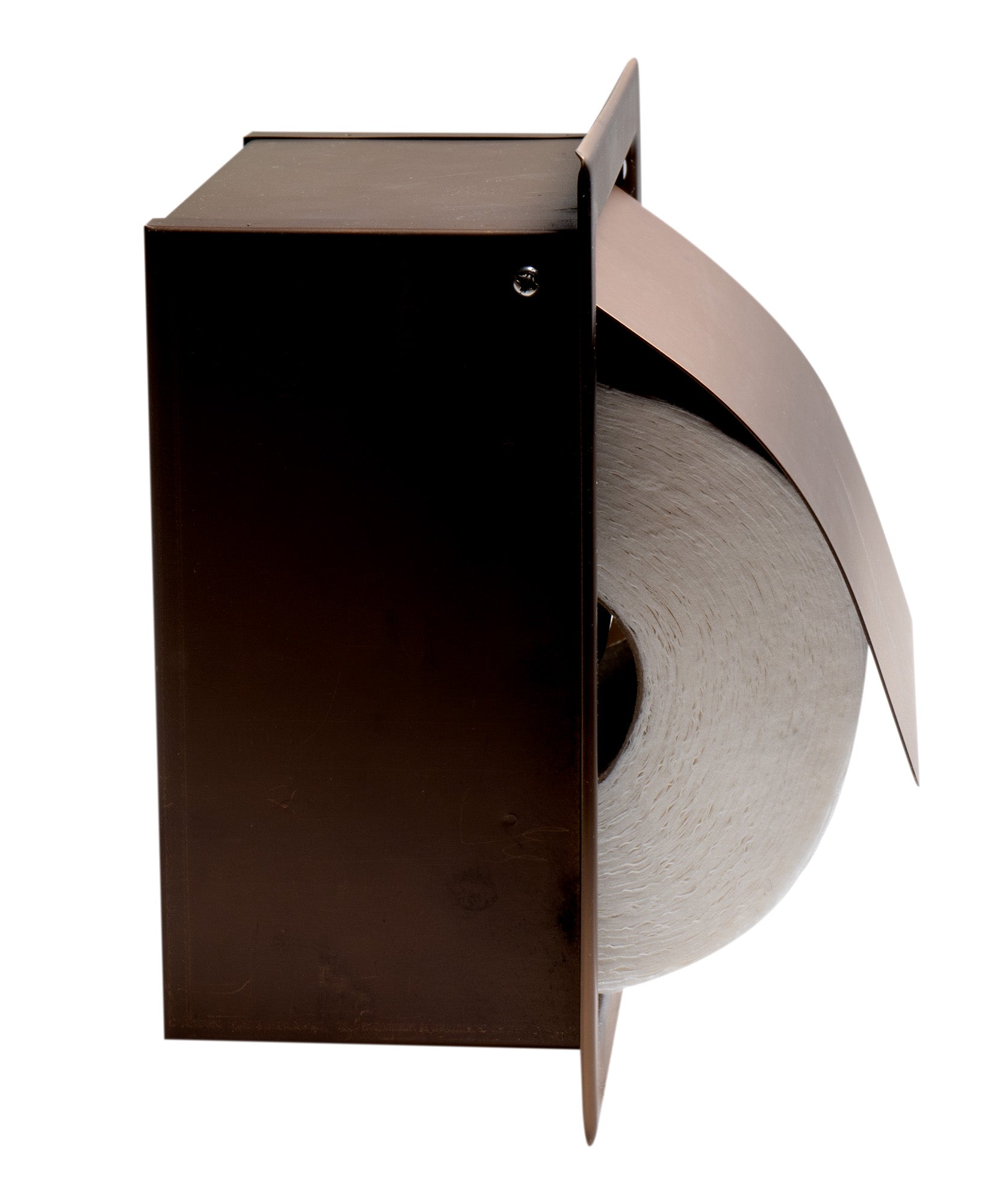 ALFI ABTPP77-BC PVD Brushed Copper Stainless Steel Recessed Toilet Paper Holder with Cover
