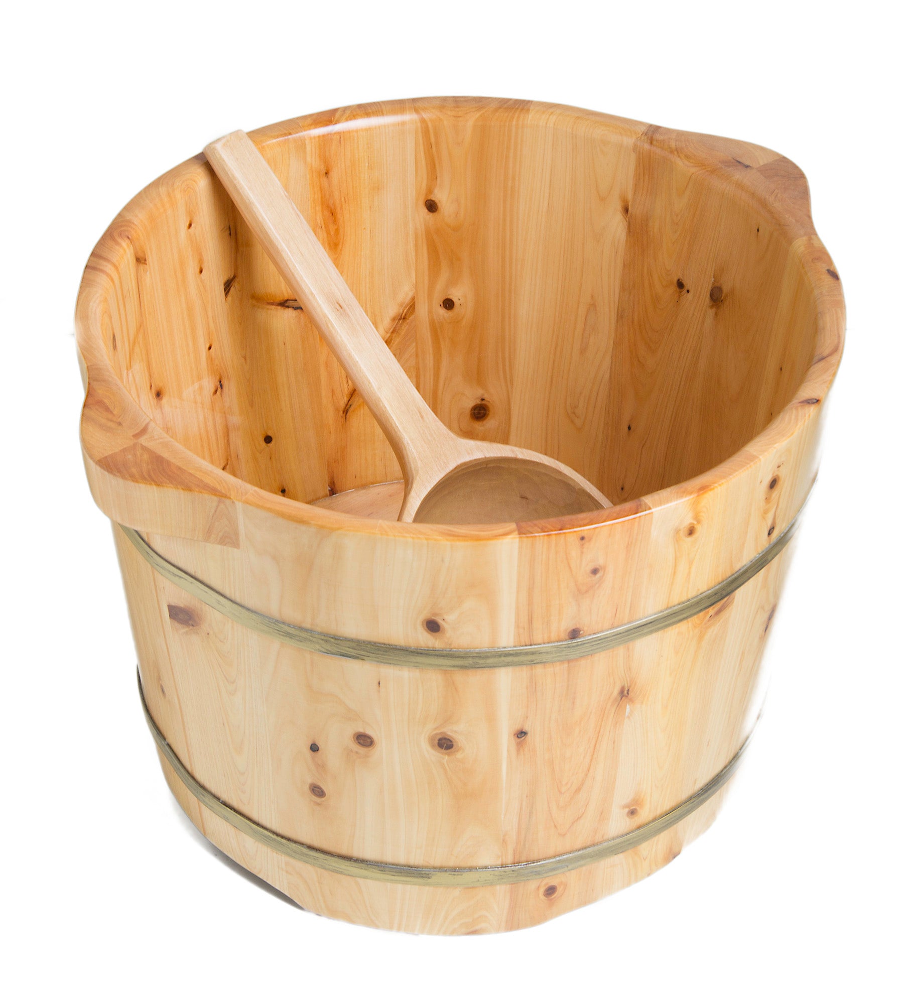 ALFI AB6604 Round Wooden Cedar Foot Soaking Tub