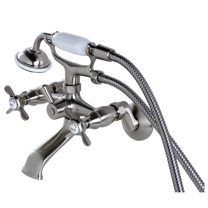 Kingston Brass KS285SN Essex Clawfoot Tub Faucet with Hand Shower, Brushed Nickel