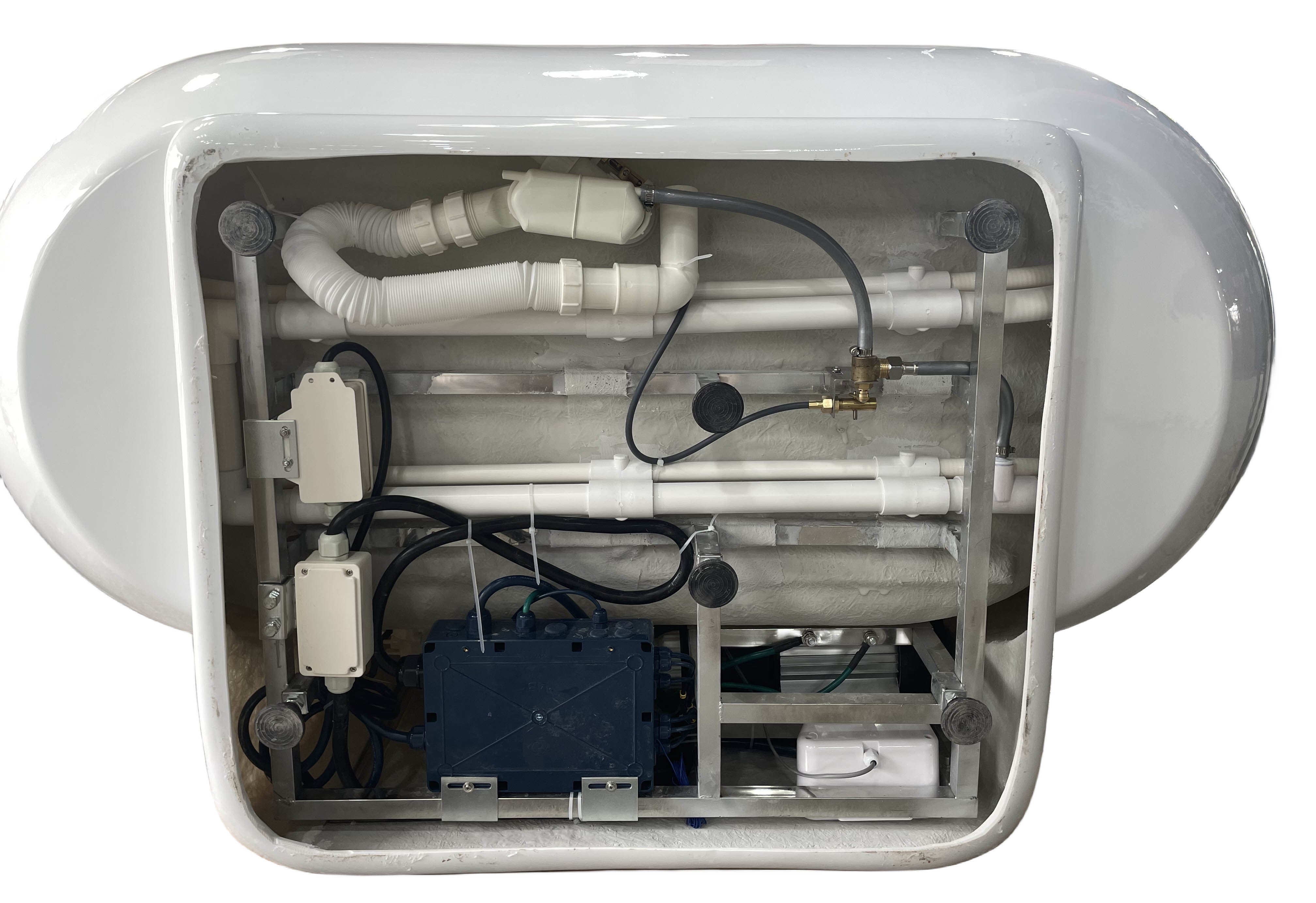 EAGO AM128ETL 6 ft Acrylic White Whirlpool Bathtub with Fixtures