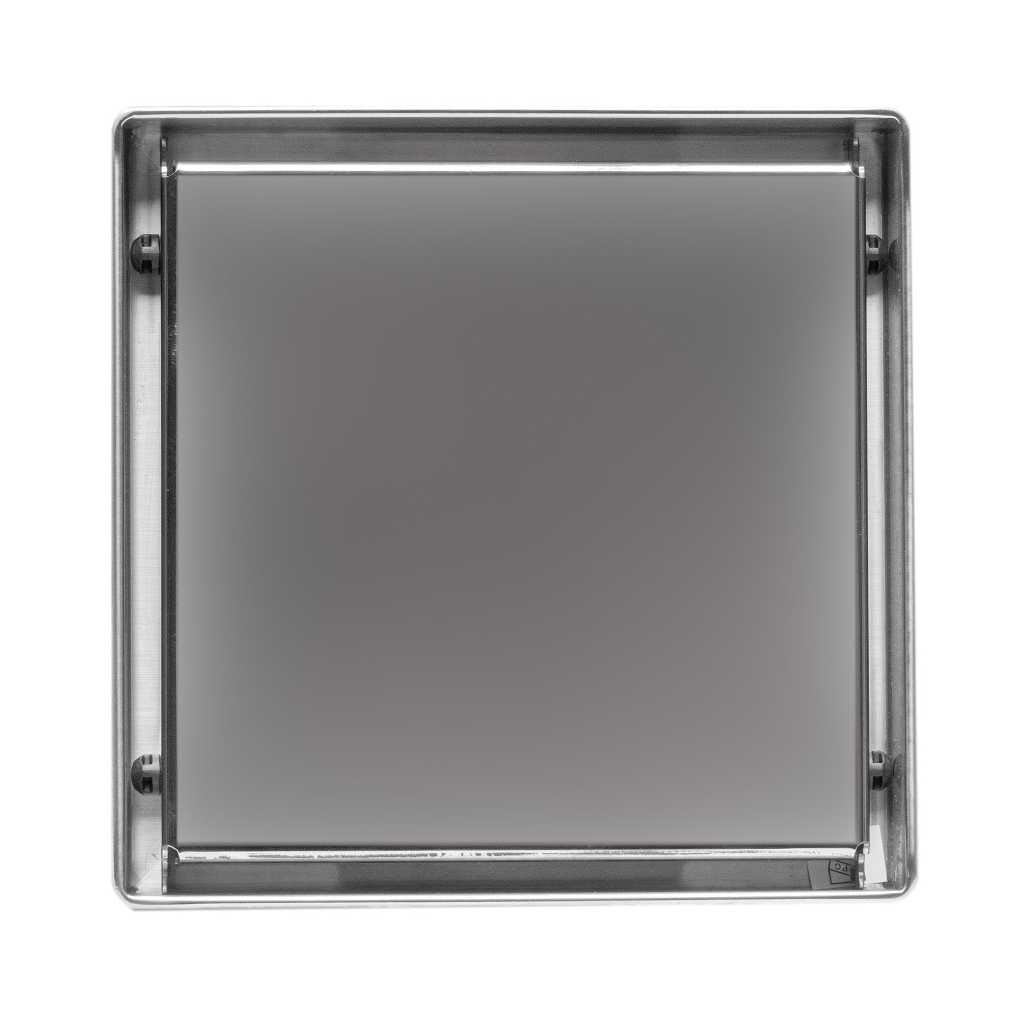 ALFI ABSD55B-BSS 5" x 5" Modern Square Polished Stainless Steel Shower Drain with Solid Cover