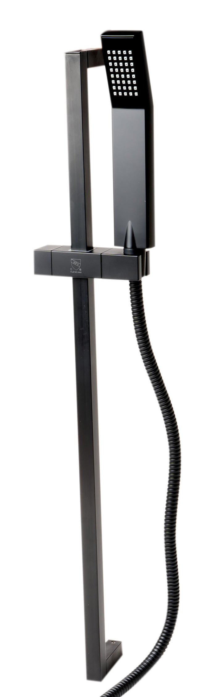 ALFI AB7606-BM Black Matte Square Sliding Rail Hand Shower Set