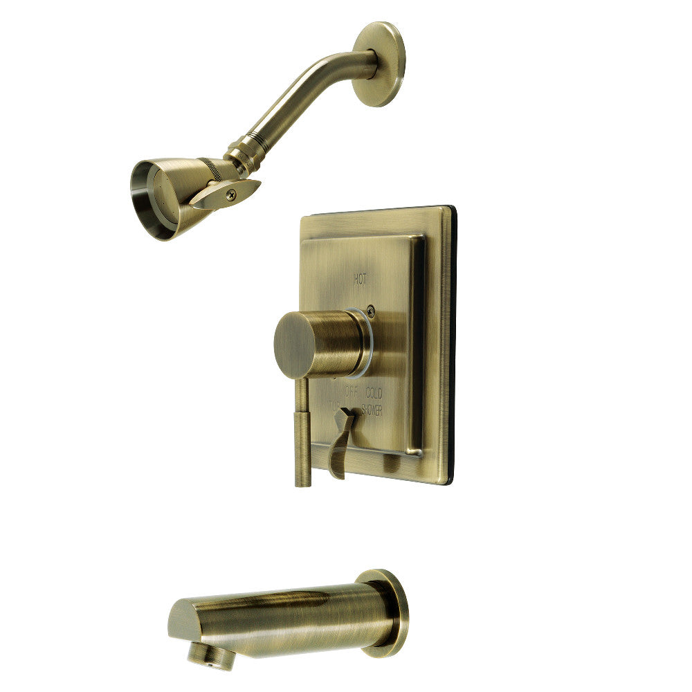 Kingston Brass KB86530DL Concord Single-Handle Pressure Balanced Tub and Shower Faucet, Antique Brass