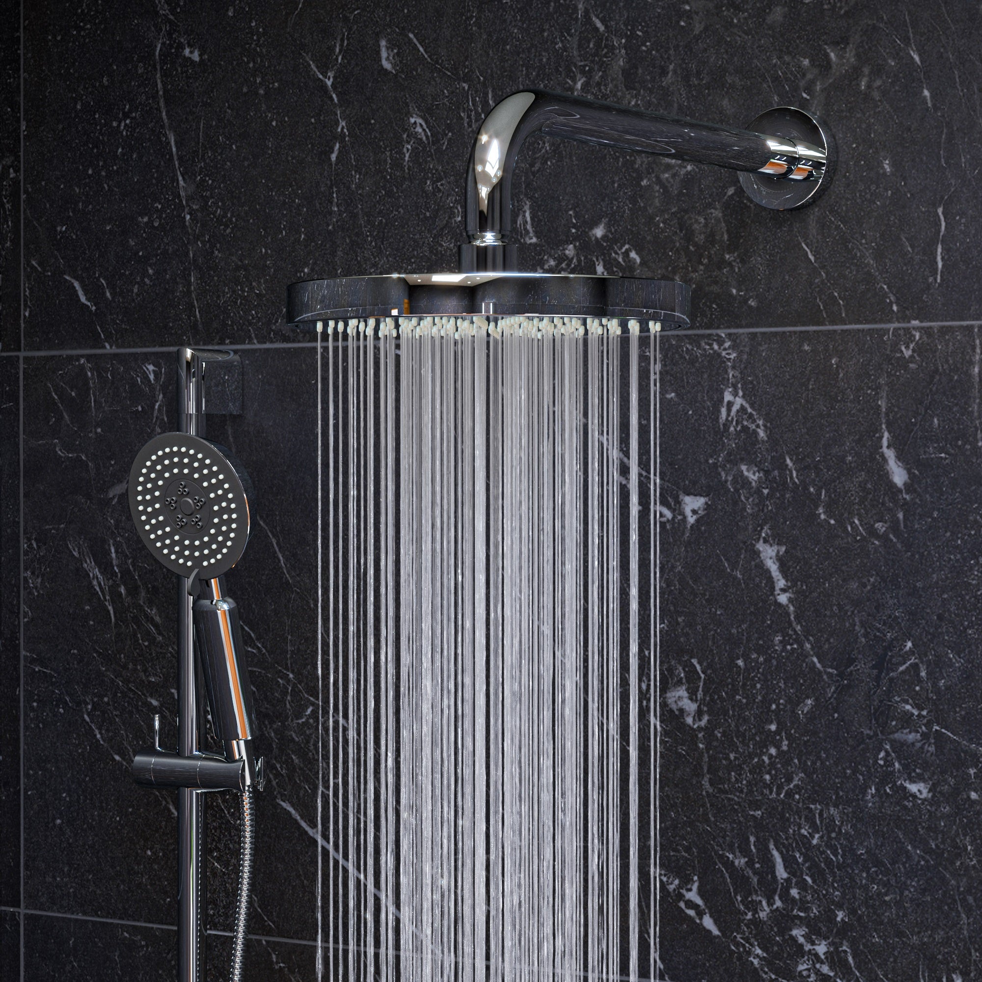 ALFI AB2545-PC Polished Chrome Round Style 2 Way Thermostatic Shower Set