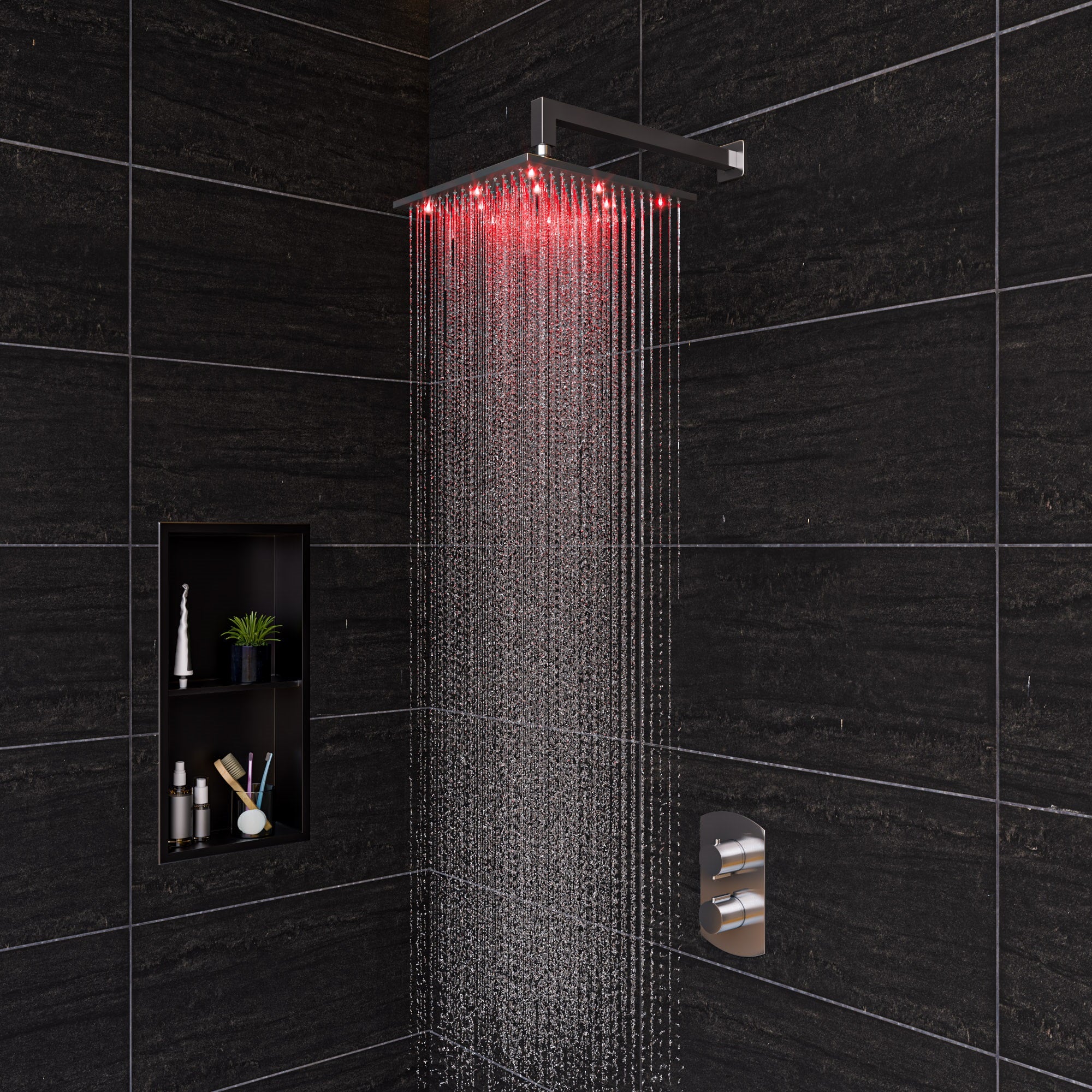 ALFI ABSA16S-BN Brushed Nickel 16" Square Wall Shower Arm