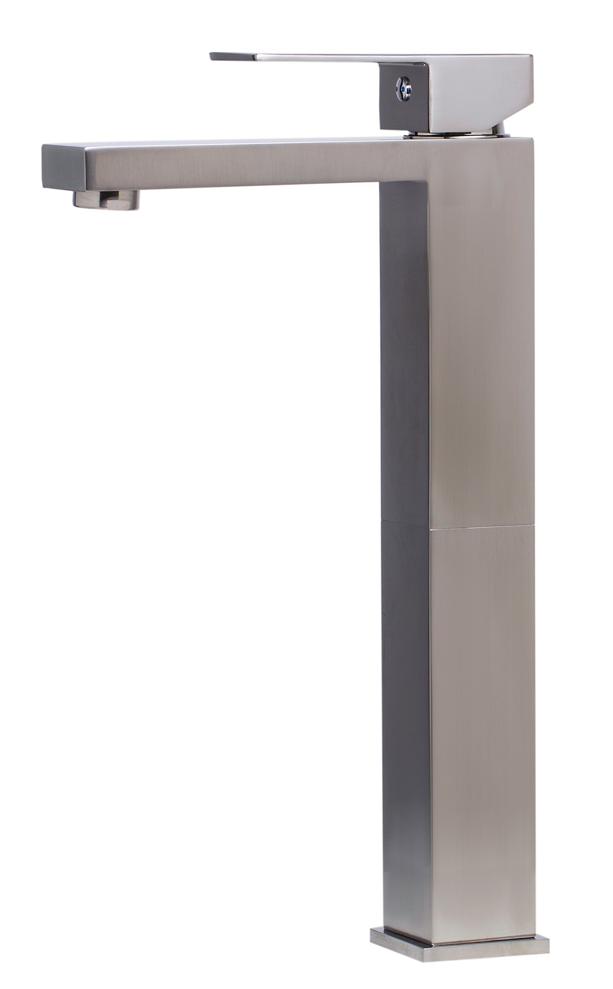 ALFI AB1129-BN Brushed Nickel Tall Square Single Lever Bathroom Faucet