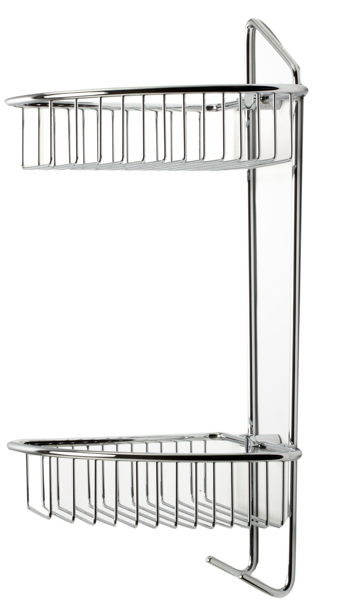 ALFI AB9532 Polished Chrome Corner Mounted Double Basket Shower Shelf Bathroom Accessory