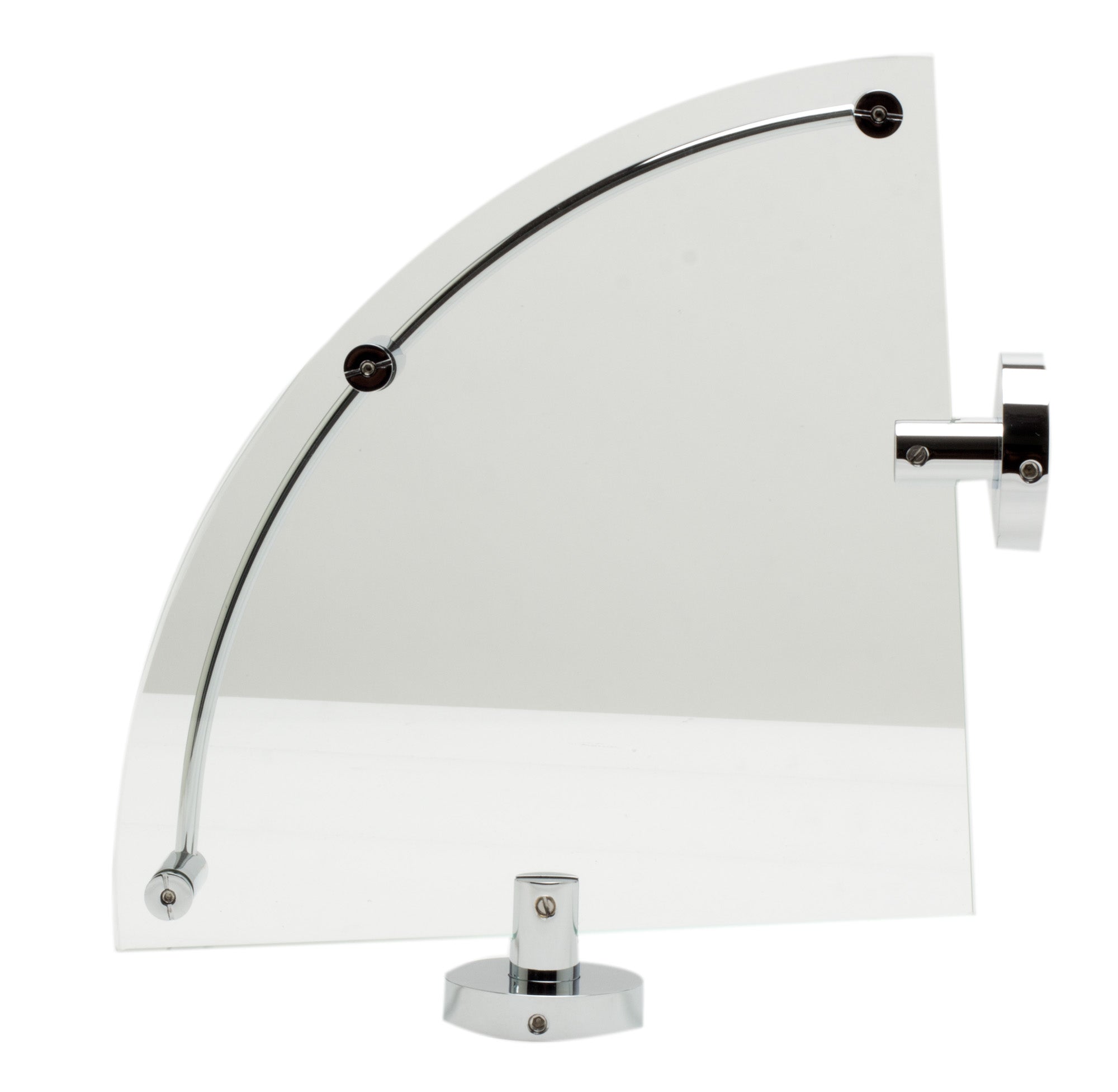 ALFI AB9546 Polished Chrome Corner Mounted Glass Shower Shelf Bathroom Accessory
