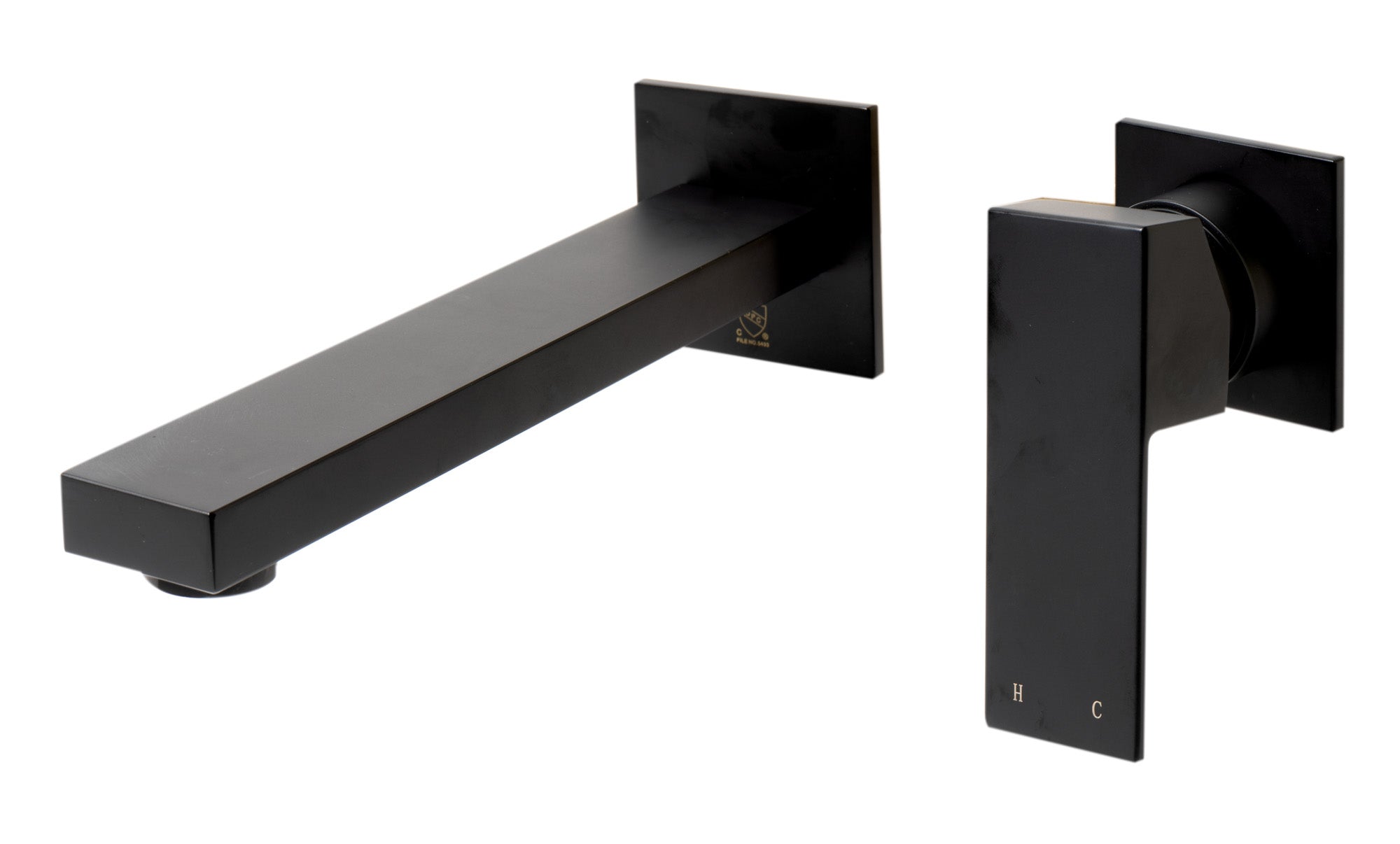ALFI AB1468-BM Black Matte Single Lever Wallmount Bathroom Faucet