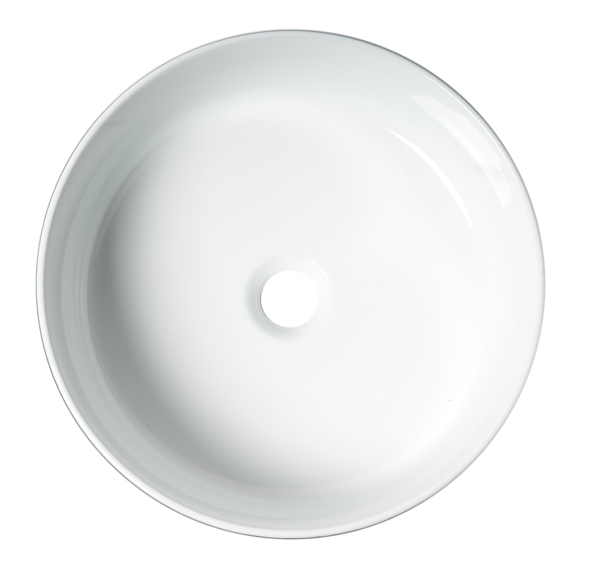 ALFI ABC908 Black & White 15" Round Above Mount Ceramic Sink