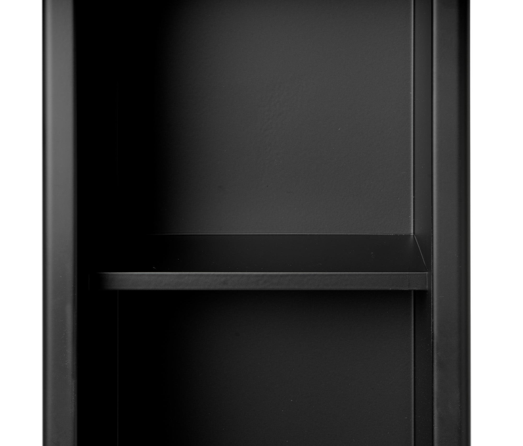 ALFI ABNC0836-BLA 8" x 36" Black Matte Stainless Steel Vertical Triple Shelf Bath Shower Niche