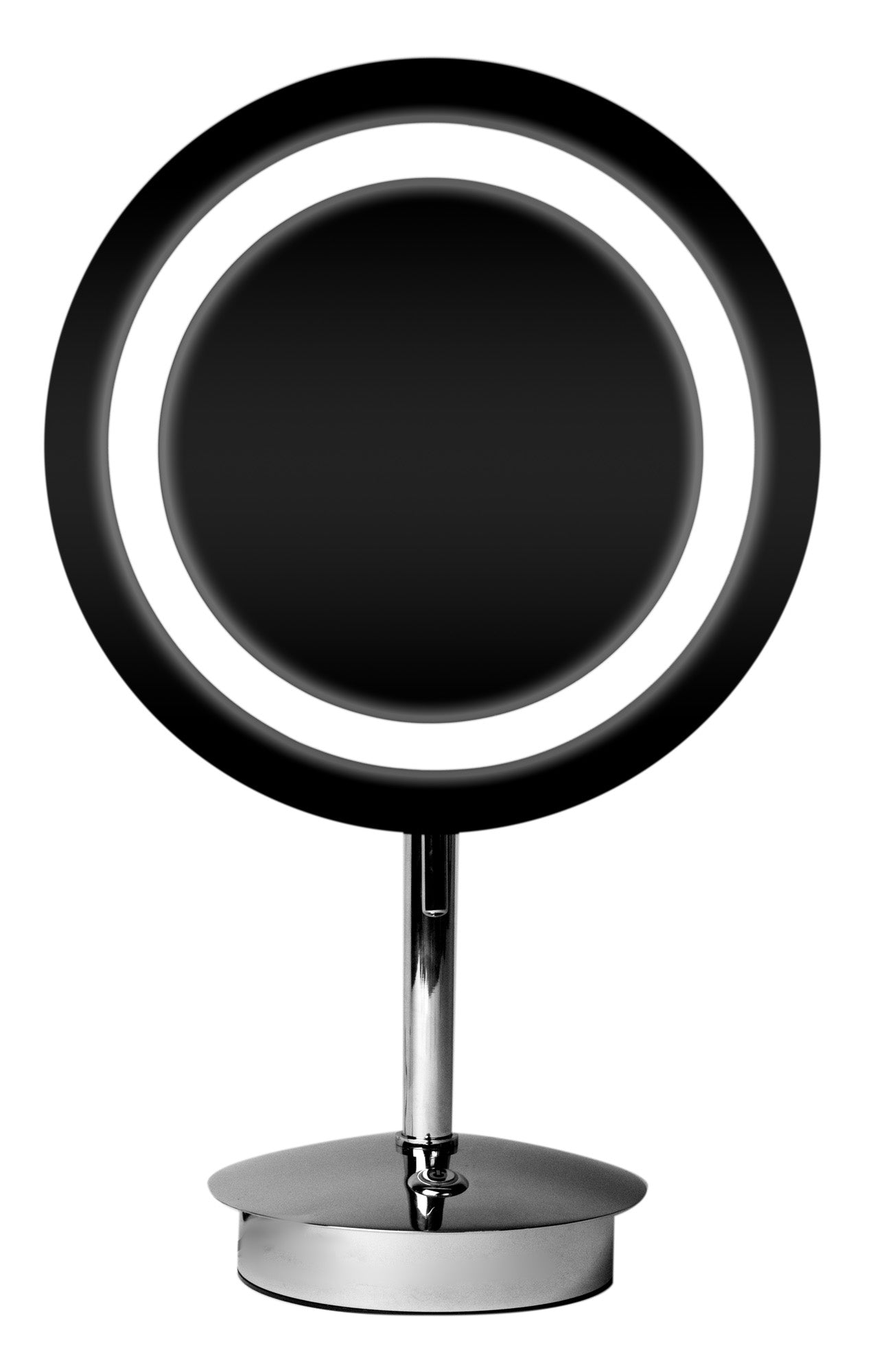 ALFI ABM9FLED-PC Polished Chrome Tabletop Round 9" 5x Magnifying Cosmetic Mirror with Light