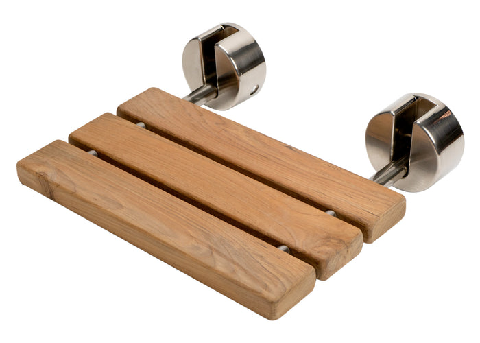 ALFI ABS16R 16 Inch Folding Teak Wood Shower Seat Bench