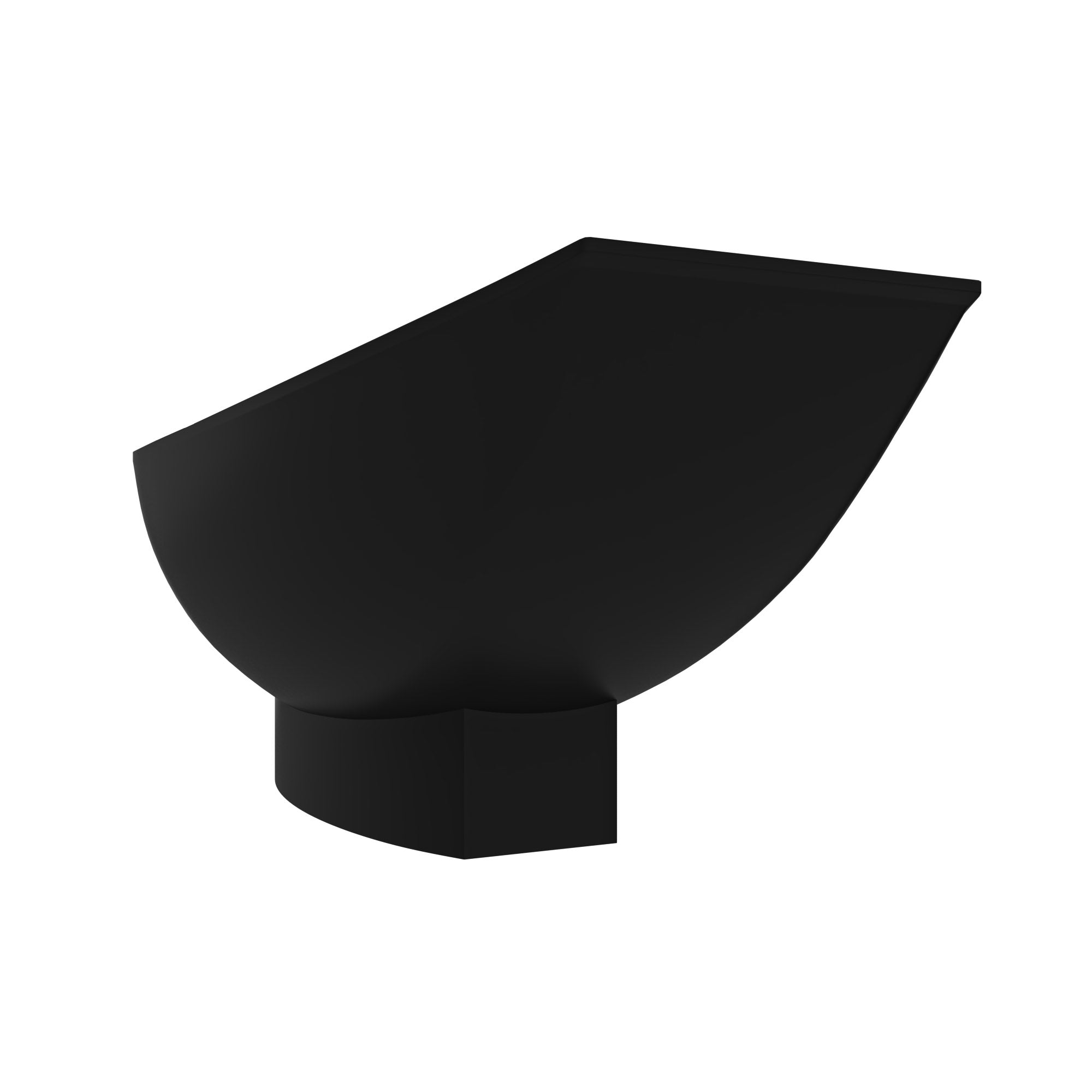 ALFI AB9991BM Black Matte 71" Solid Surface Resin Free Standing Hammock Style Bathtub