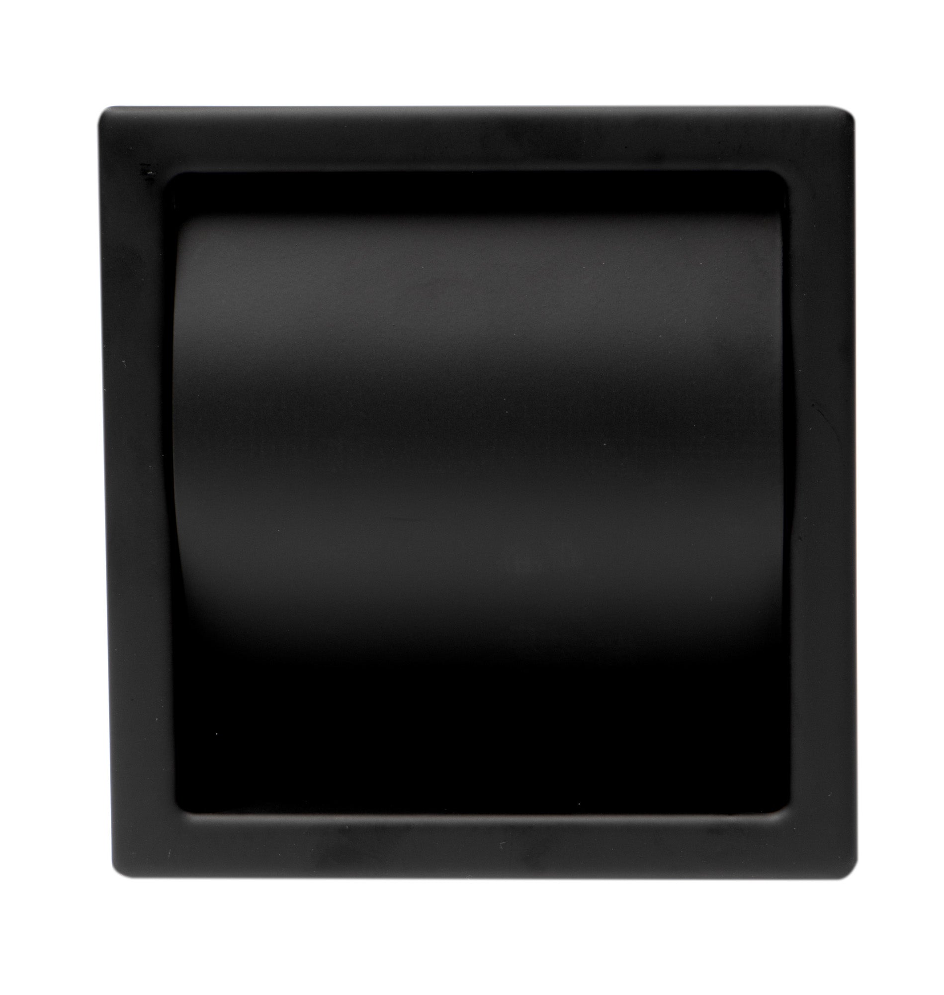 ALFI ABTPC77-BLA Black Matte Stainless Steel Recessed Toilet Paper Holder with Cover