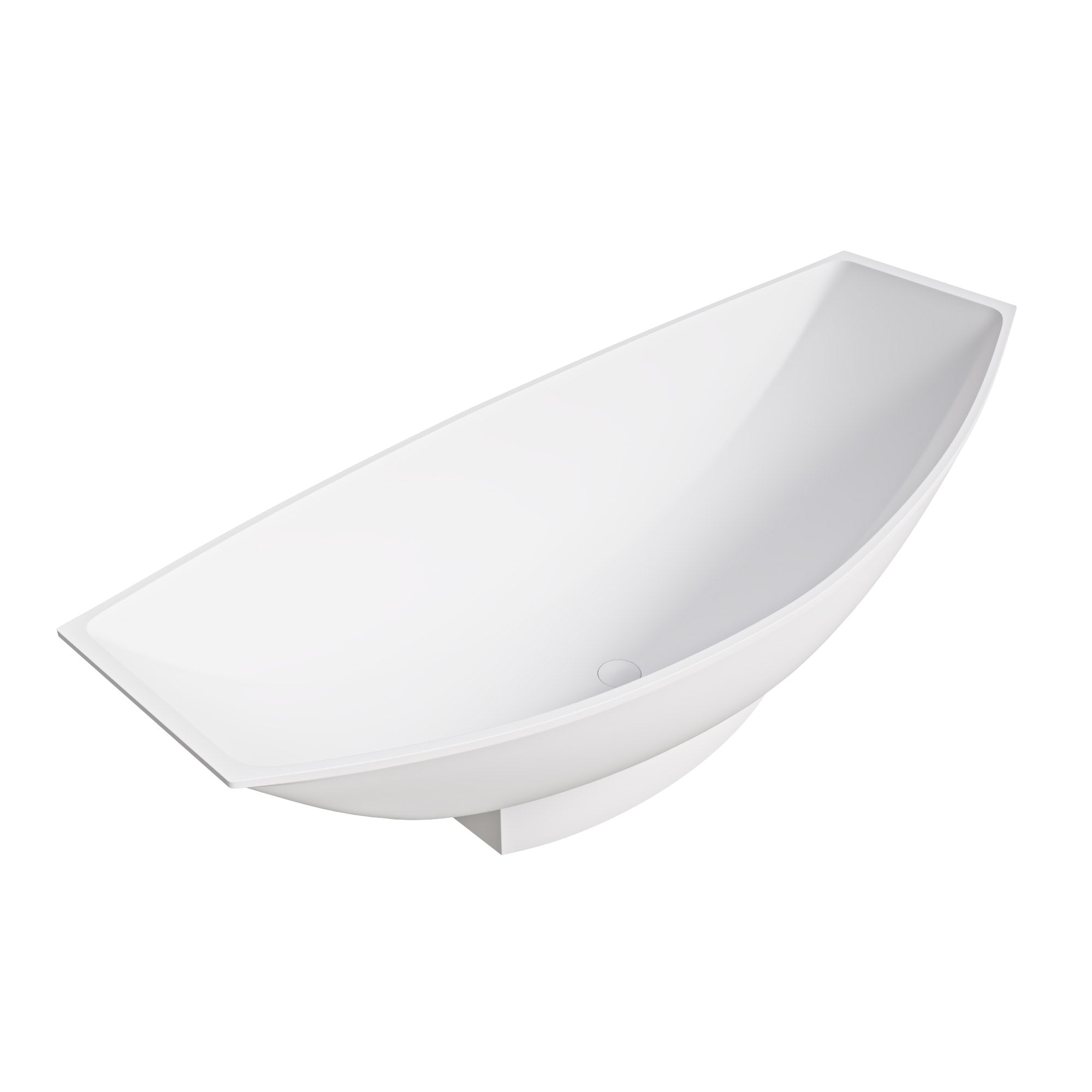 ALFI AB9991 White Matte 71" Solid Surface Resin Free Standing Hammock Style Bathtub
