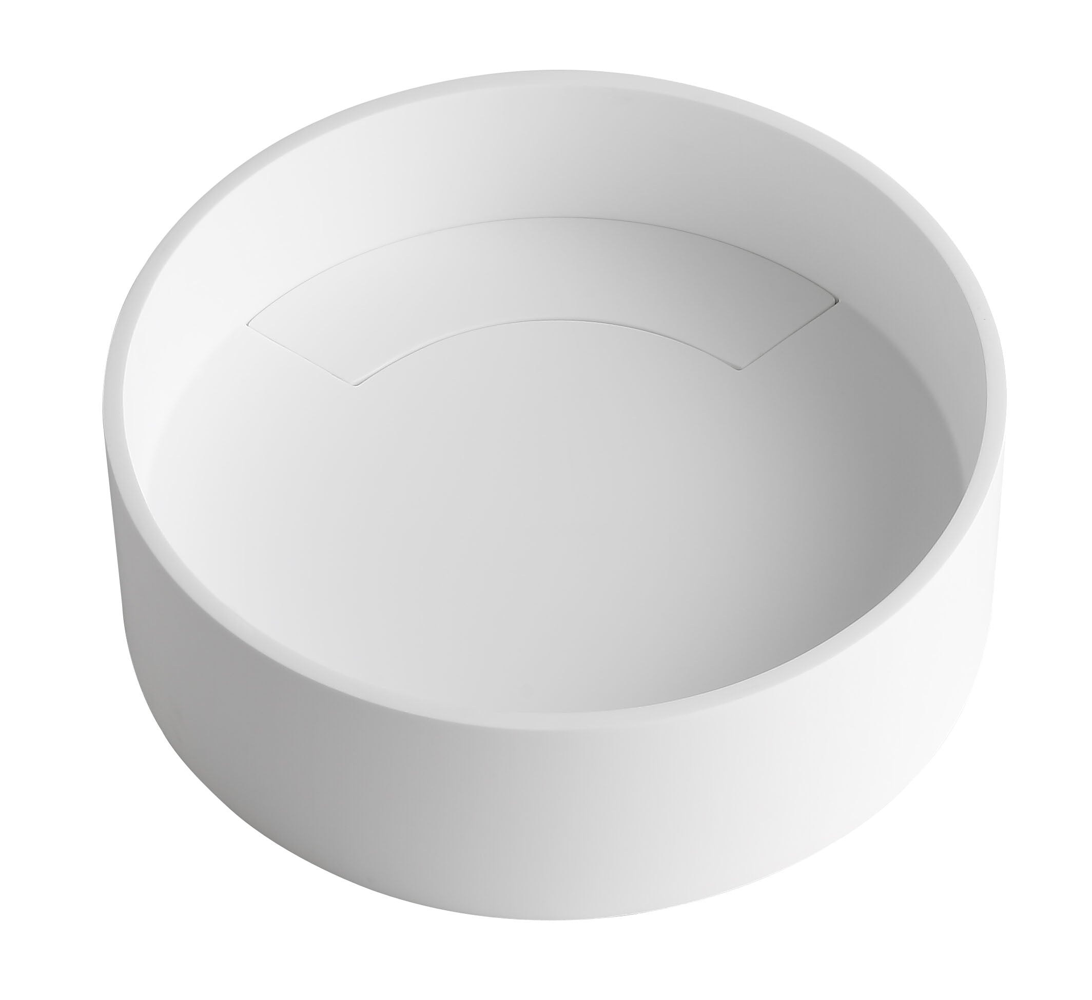 ALFI ABRS15R 15" Round White Matte Solid Surface Resin Sink