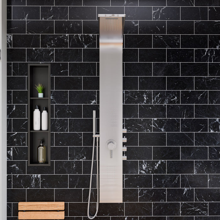ALFI ABSP30 Stainless Steel Shower Panel with 2 Body Sprays