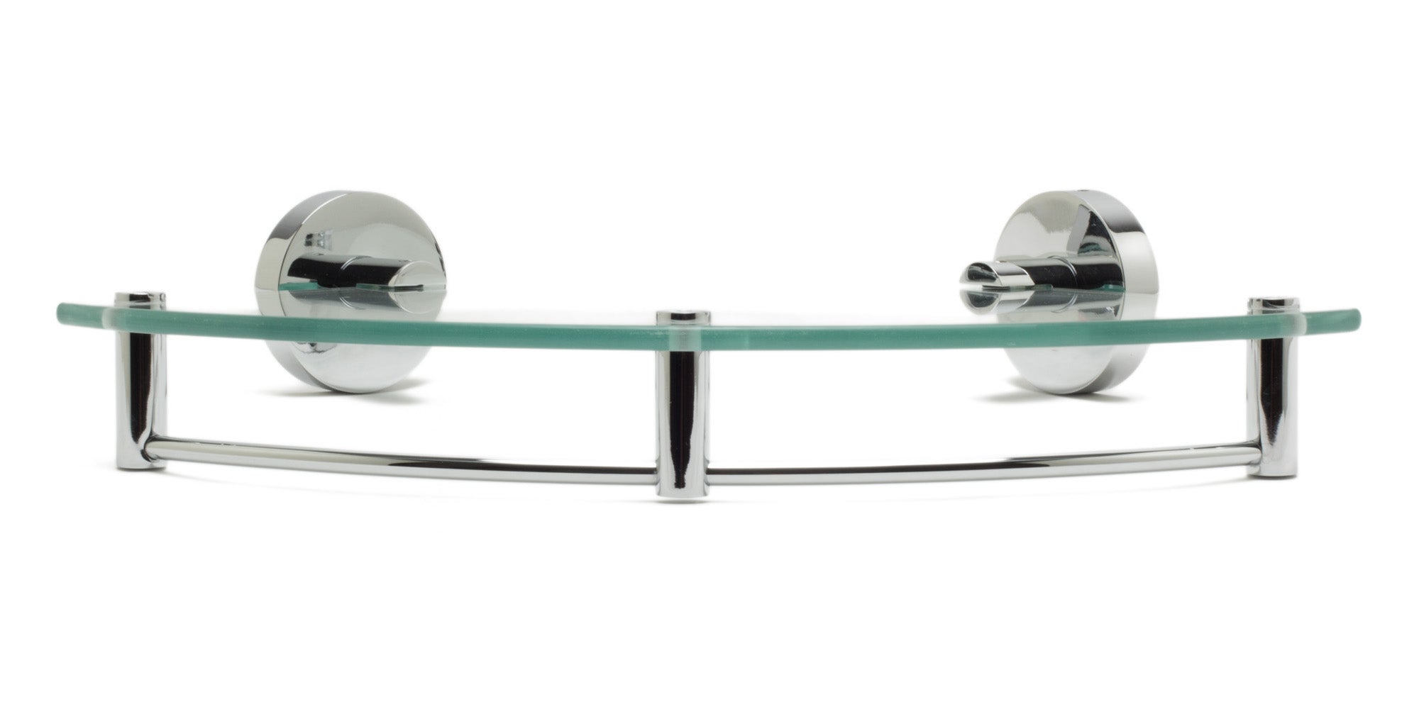 ALFI AB9546 Polished Chrome Corner Mounted Glass Shower Shelf Bathroom Accessory