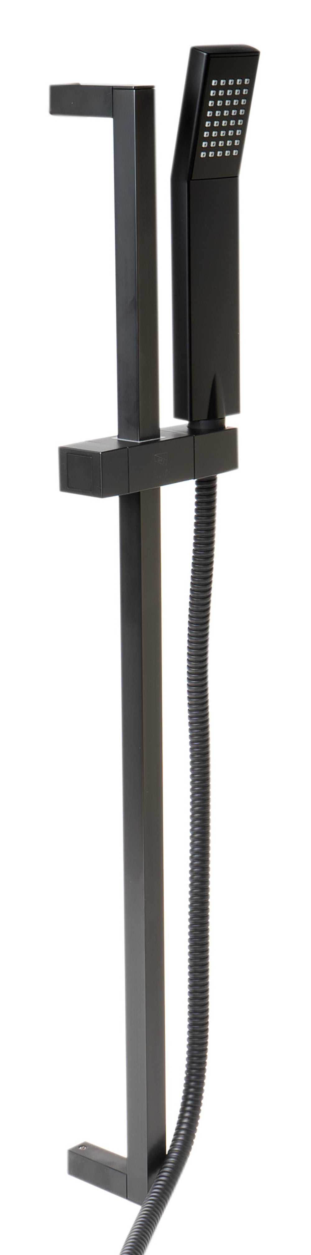 ALFI AB7606-BM Black Matte Square Sliding Rail Hand Shower Set